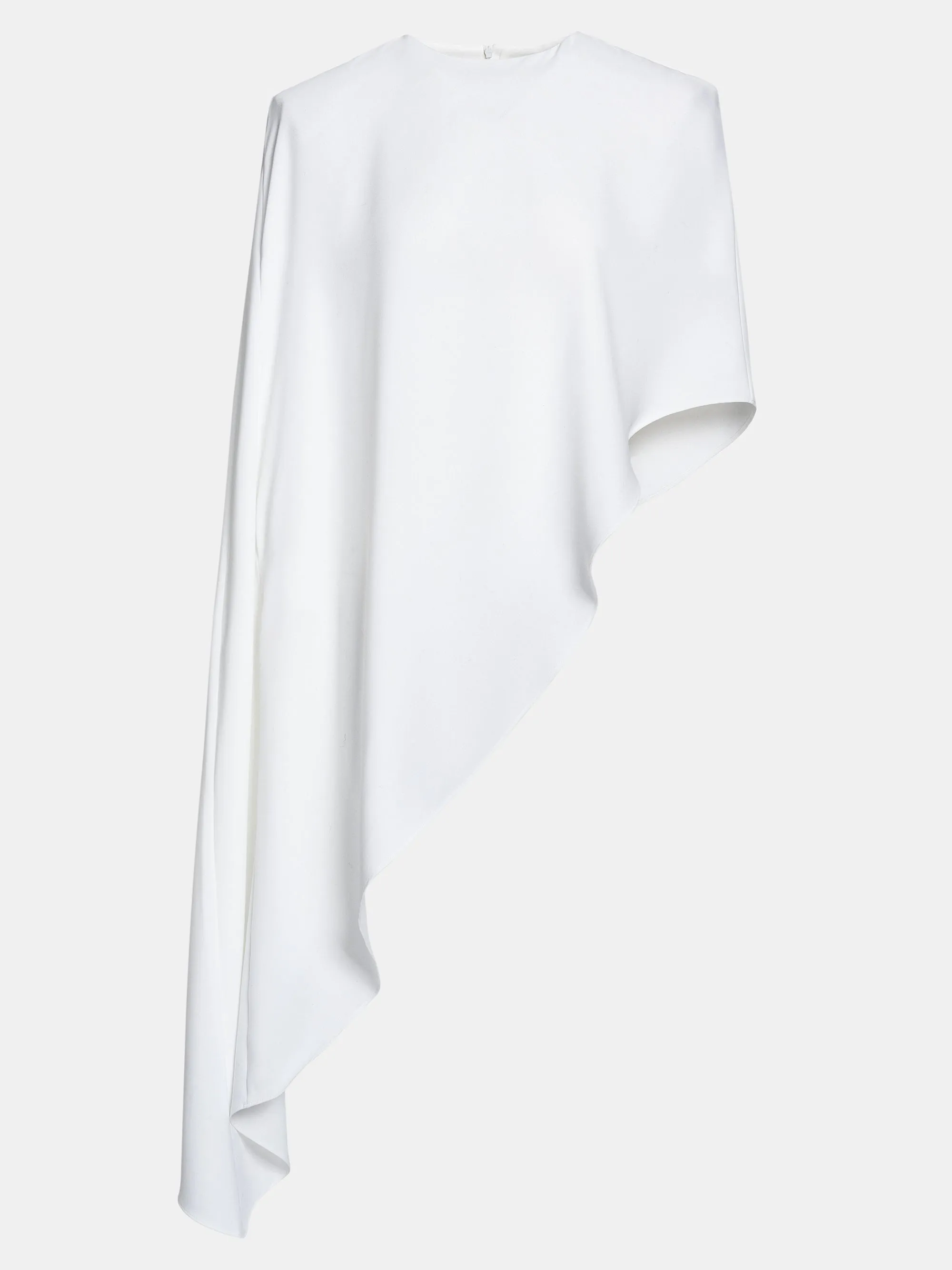 Amia Asymmetric Satin Blouse, White sold by Source Unknown product image thumbnail 5