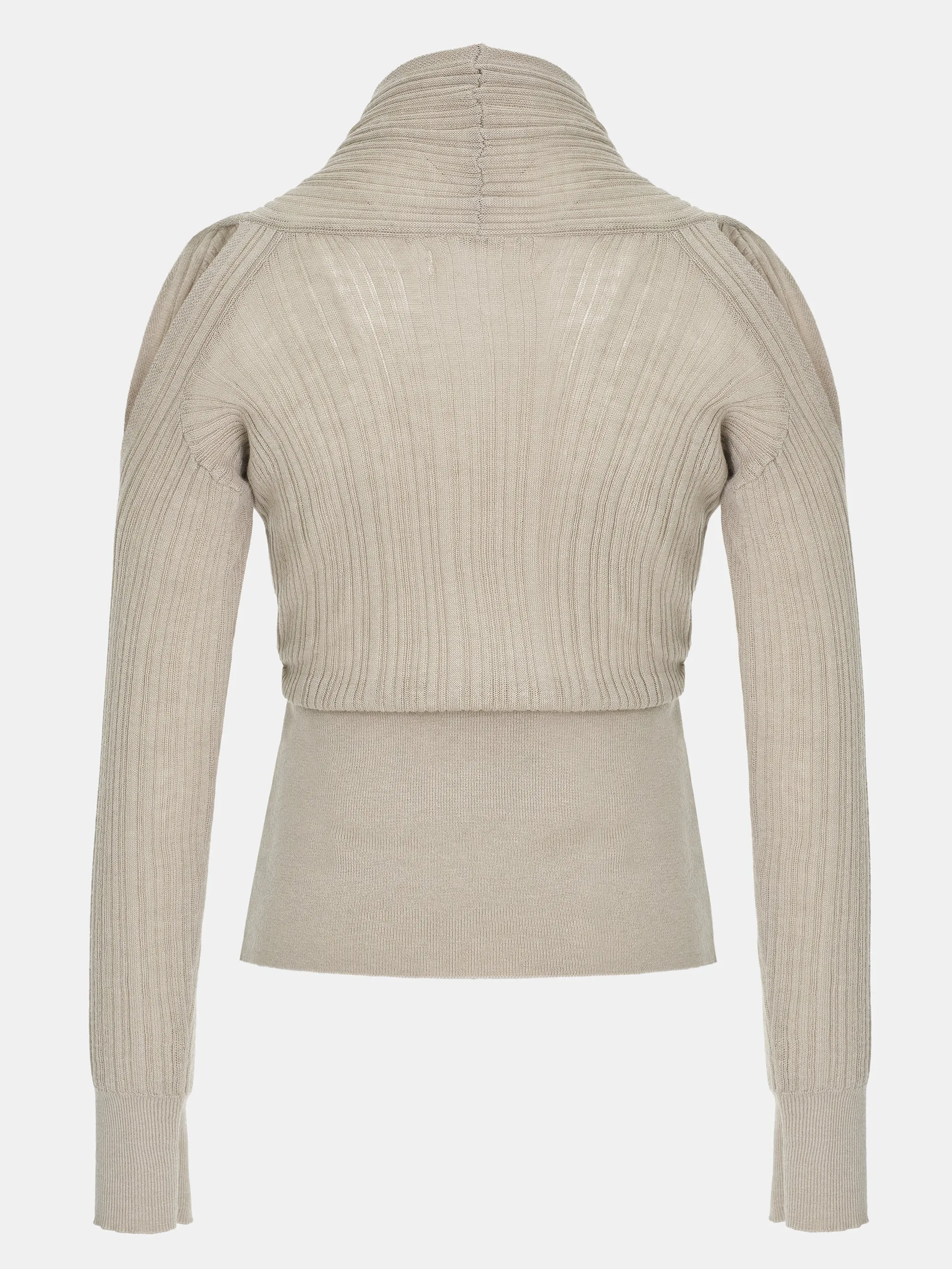 Wrap Cut-Out Knit Top, Beige sold by Source Unknown product image thumbnail 3