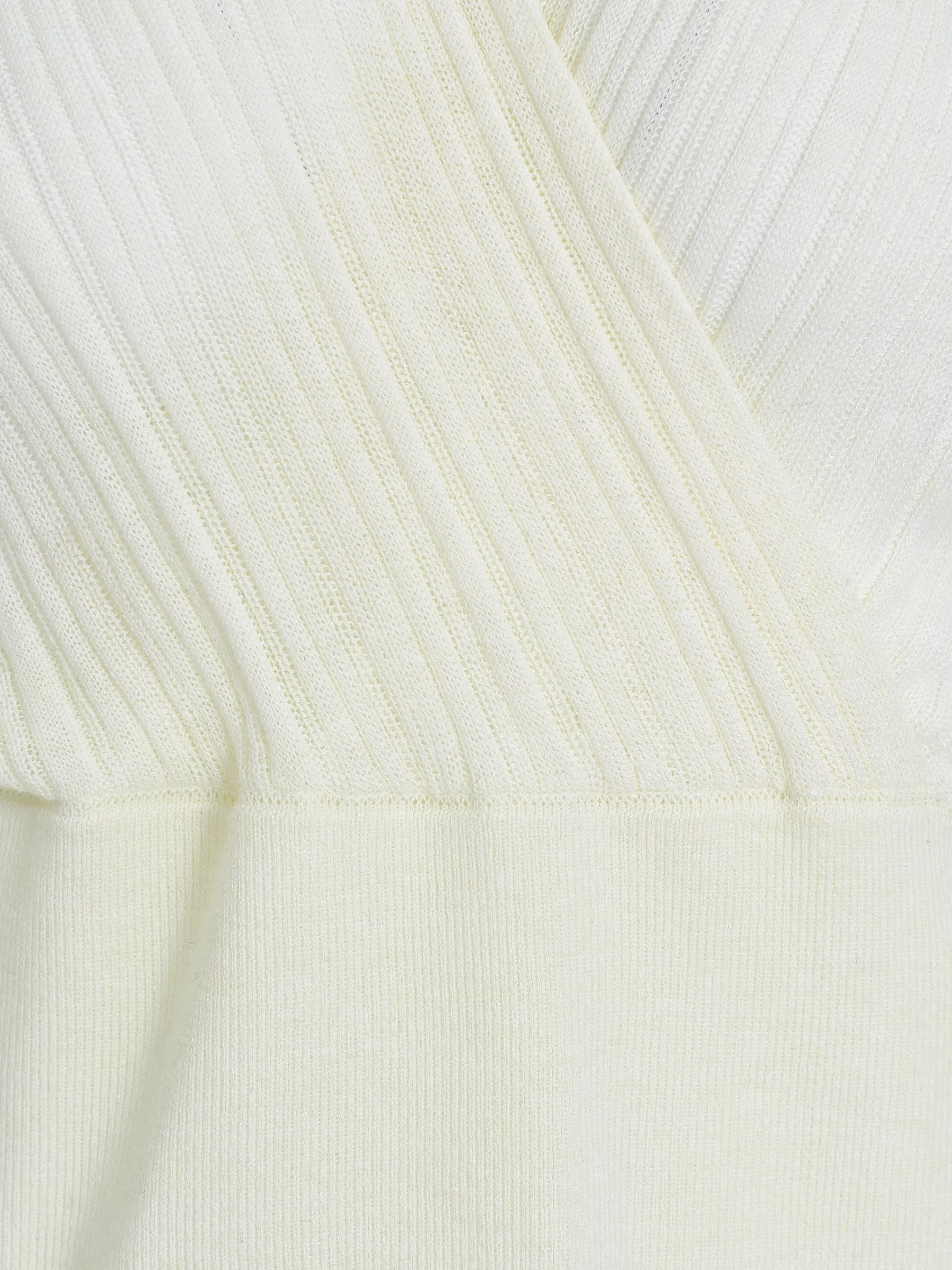 Wrap Cut-Out Knit Top, Ivory sold by Source Unknown product image thumbnail 2