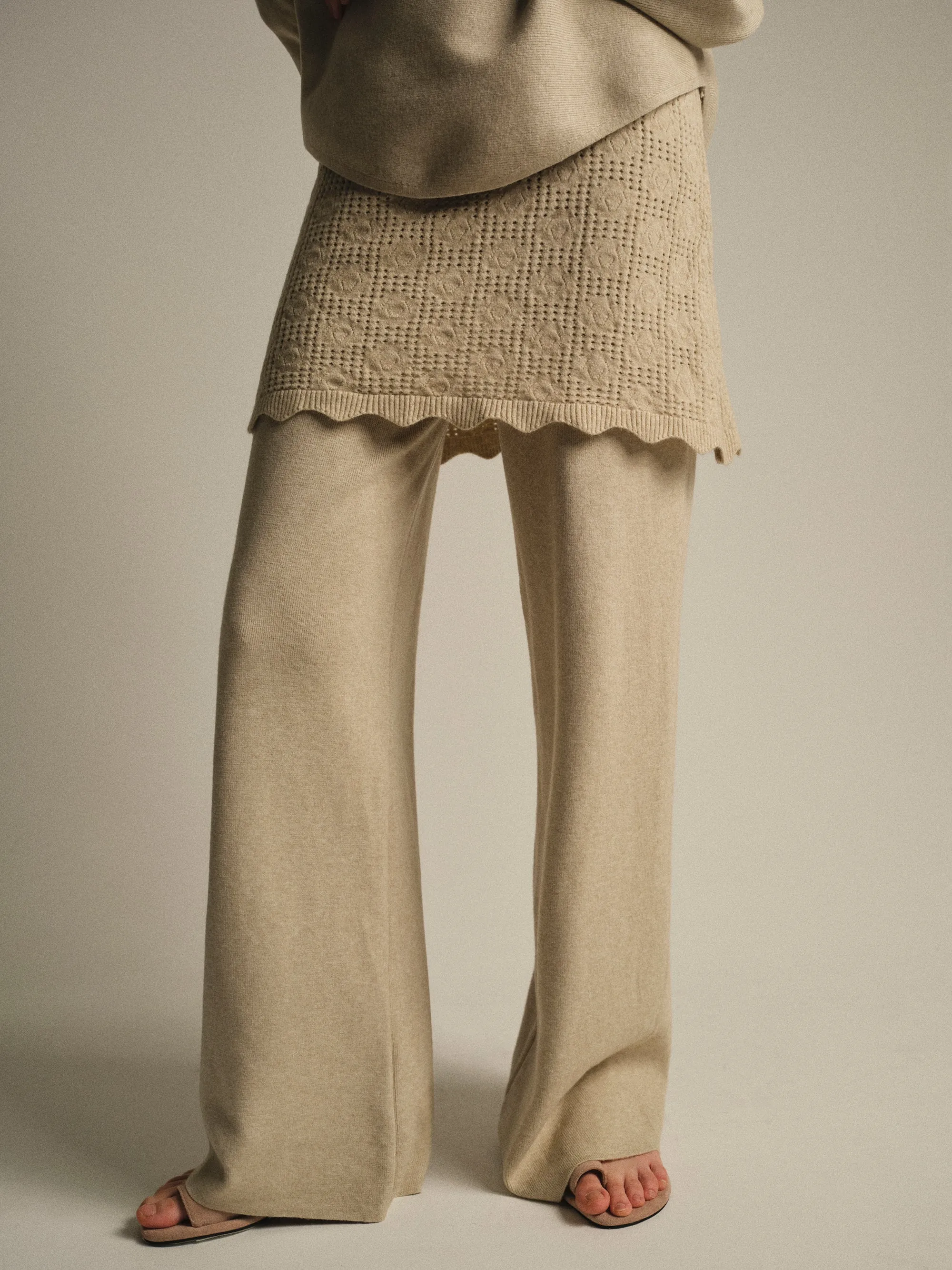 Skirt-Overlay Knit Set, Ivory sold by Source Unknown product image thumbnail 3