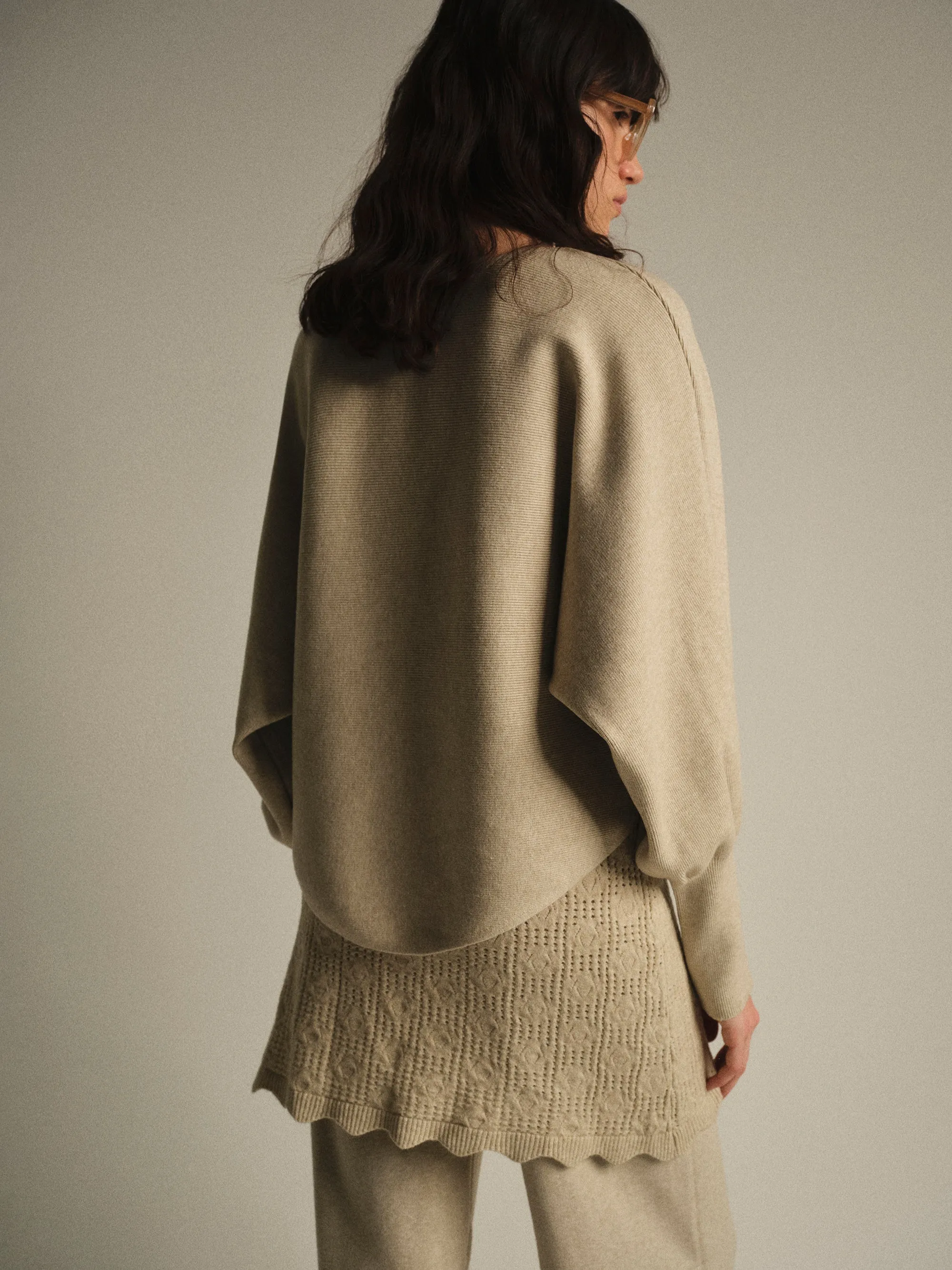 Skirt-Overlay Knit Set, Ivory sold by Source Unknown product image thumbnail 2