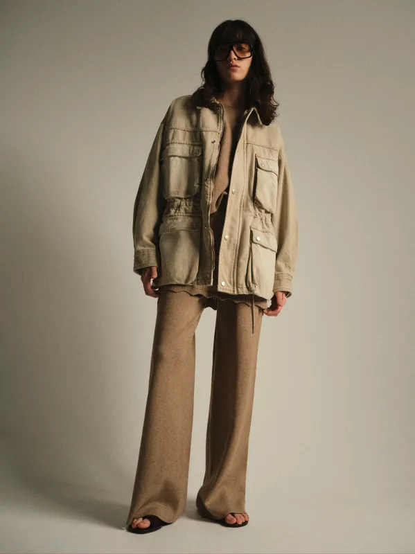 Washed Field Denim Jacket, Beige sold by Source Unknown