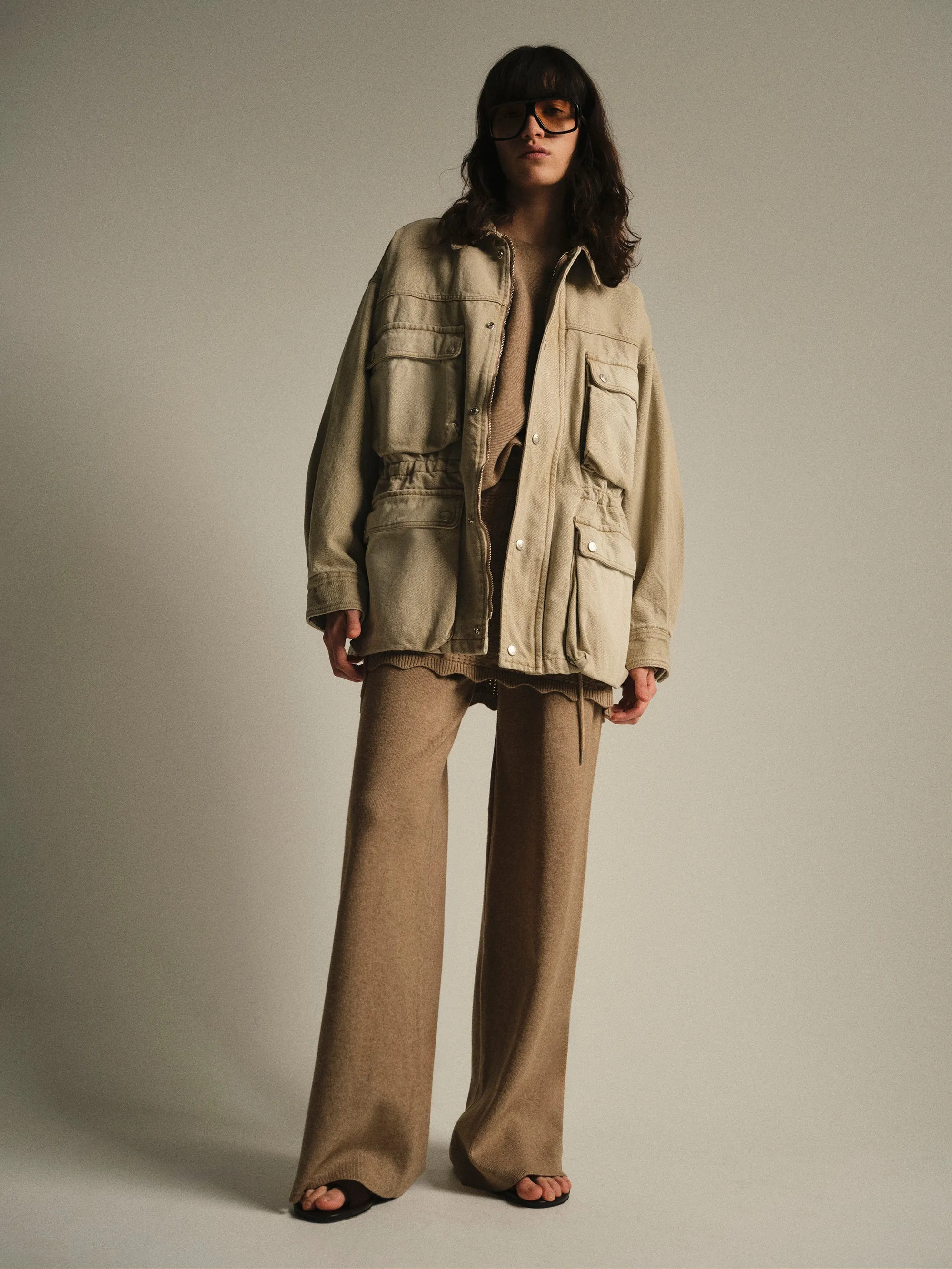 Washed Field Denim Jacket, Beige sold by Source Unknown