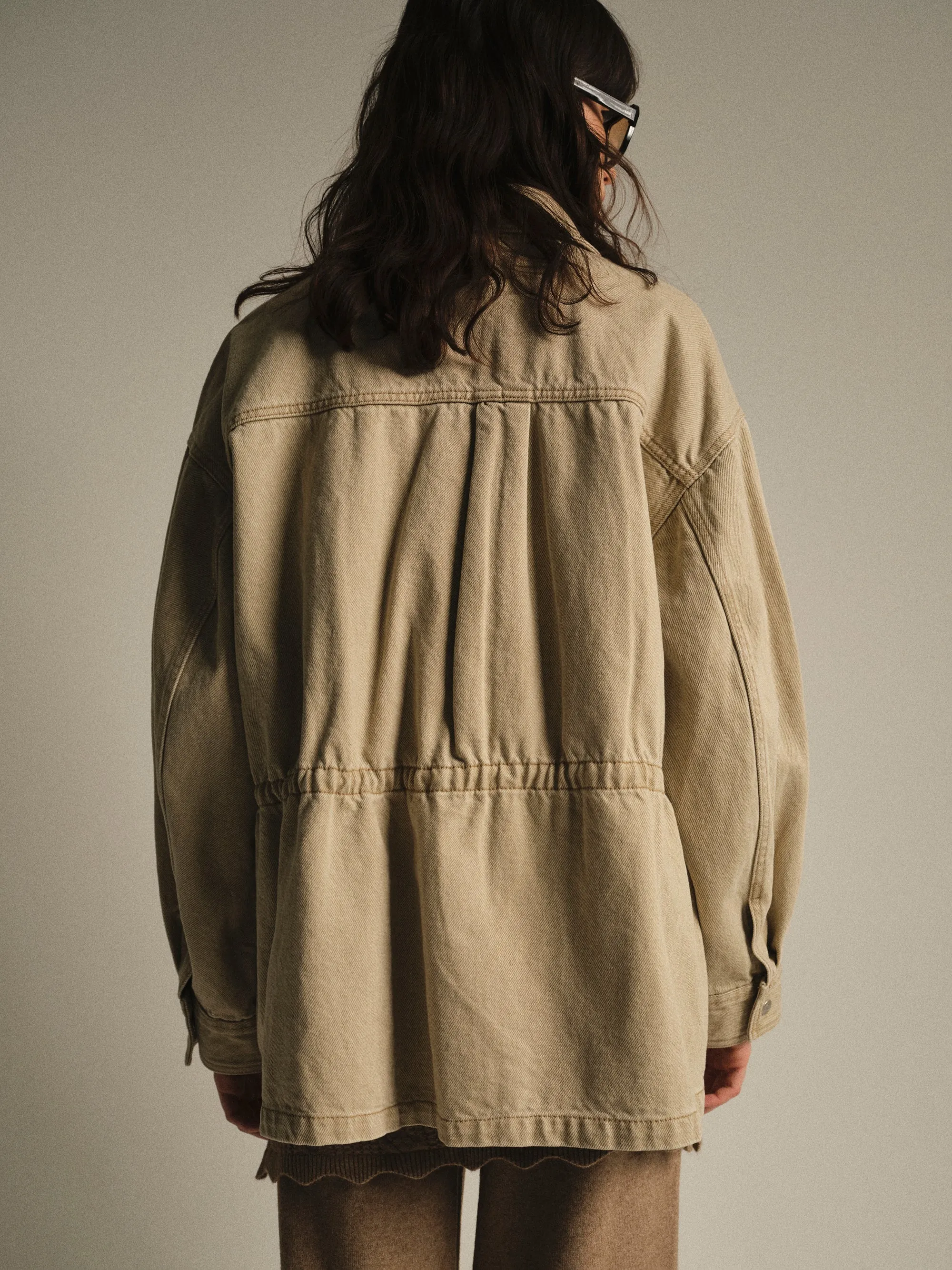 Washed Field Denim Jacket, Beige sold by Source Unknown product image thumbnail 2