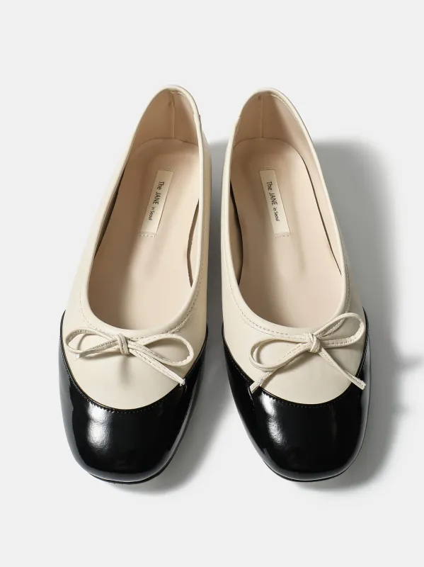 Cap-Toe Ballet Flats, Ivory sold by Source Unknown