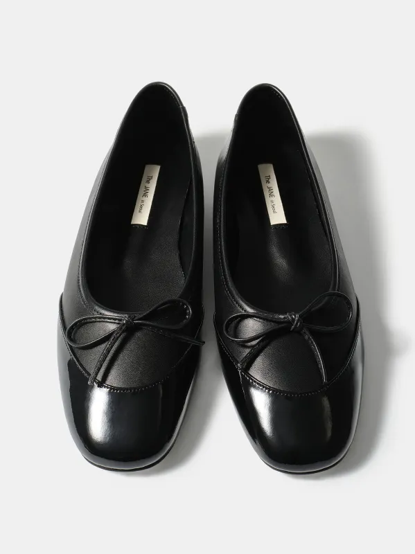 Cap-Toe Ballet Flats, Black sold by Source Unknown