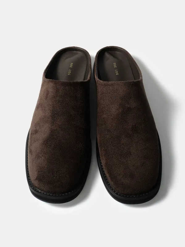 Suede Mule Loafers, Brown sold by Source Unknown