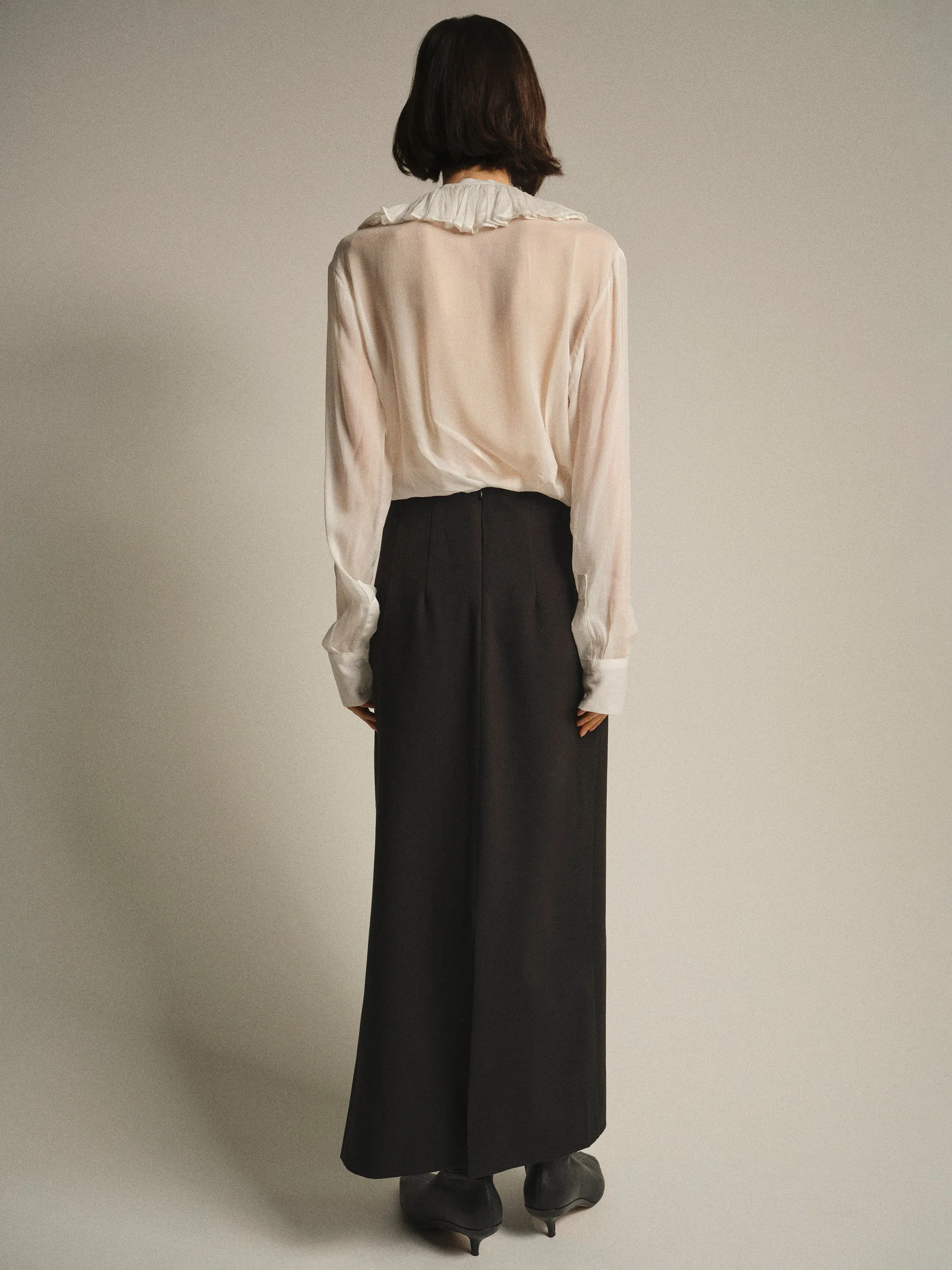 Frill-Collar Blouse, Ivory sold by Source Unknown product image thumbnail 4