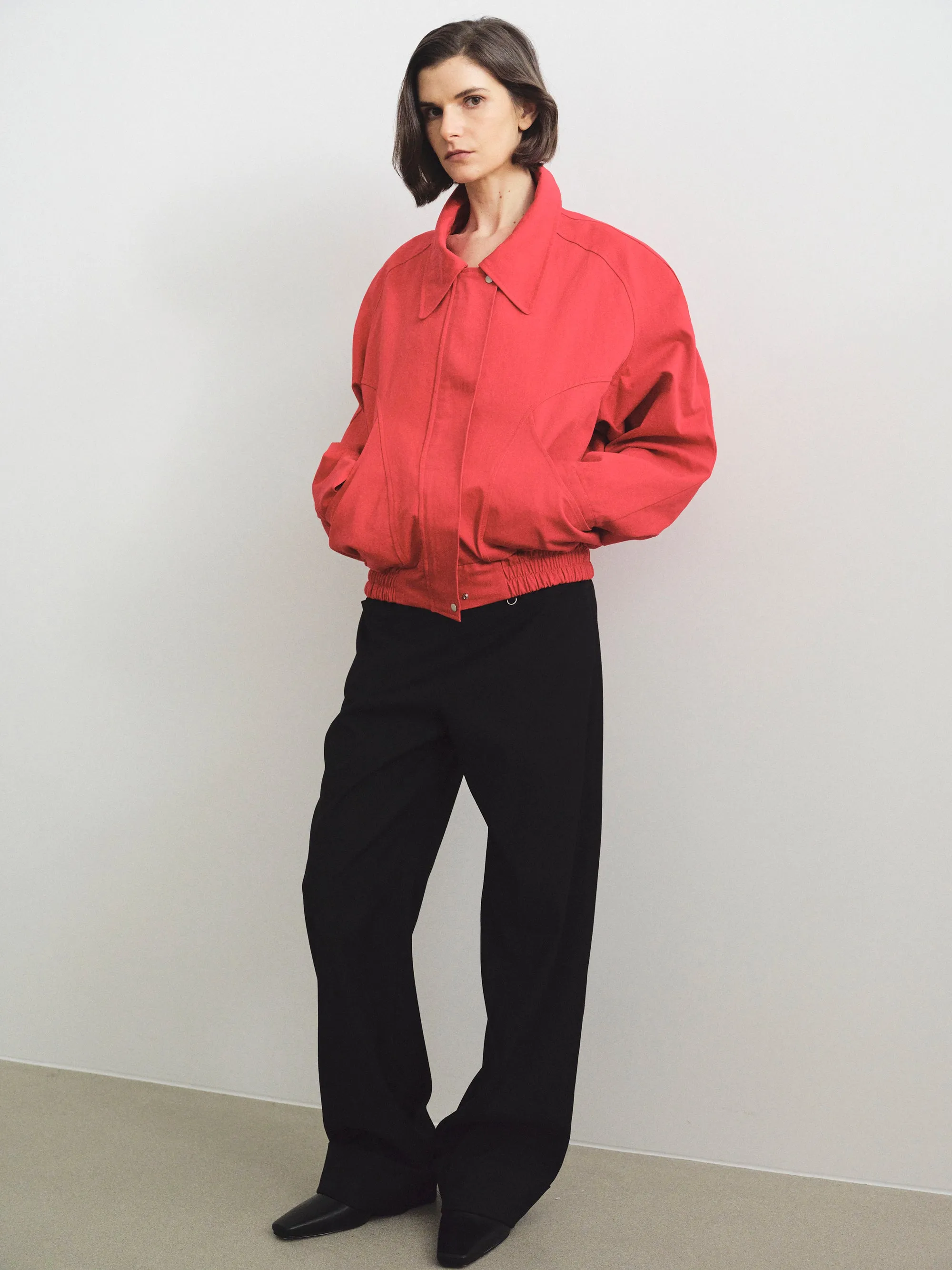 Blouson Bomber Jacket, Red sold by Source Unknown