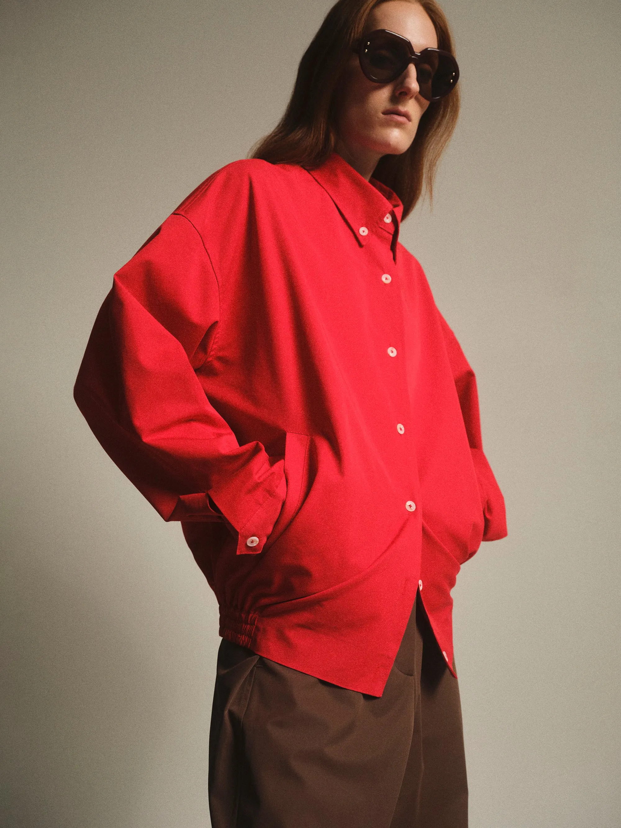 Tori Shirt Blouson Jacket, Red sold by Source Unknown product image thumbnail 2