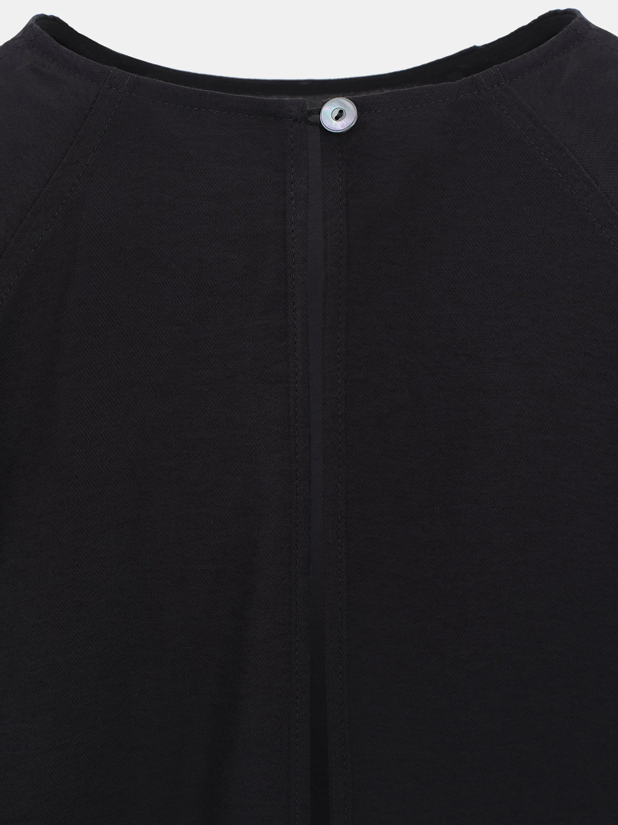 Front-slit Crepe Blouse, Black sold by Source Unknown product image thumbnail 2