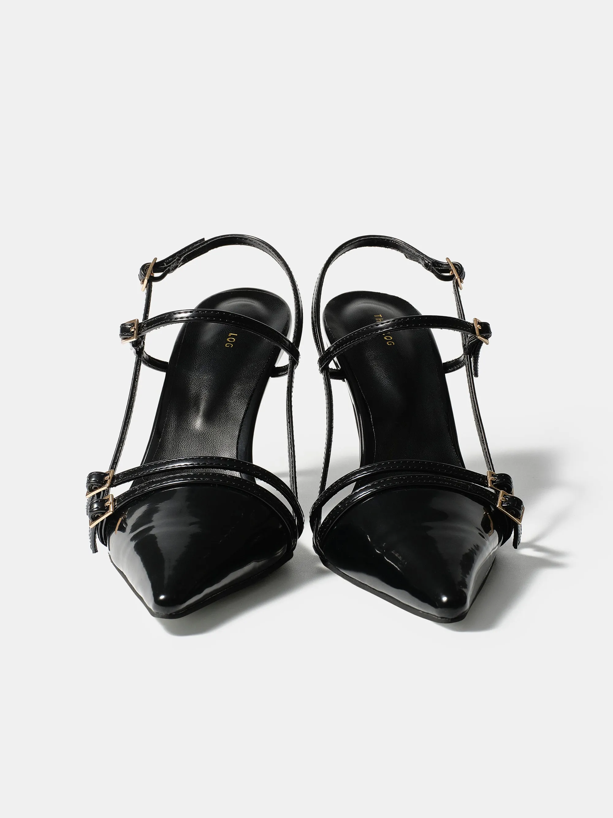 Patent Slingback Stiletto Heels, Black sold by Source Unknown product image thumbnail 4