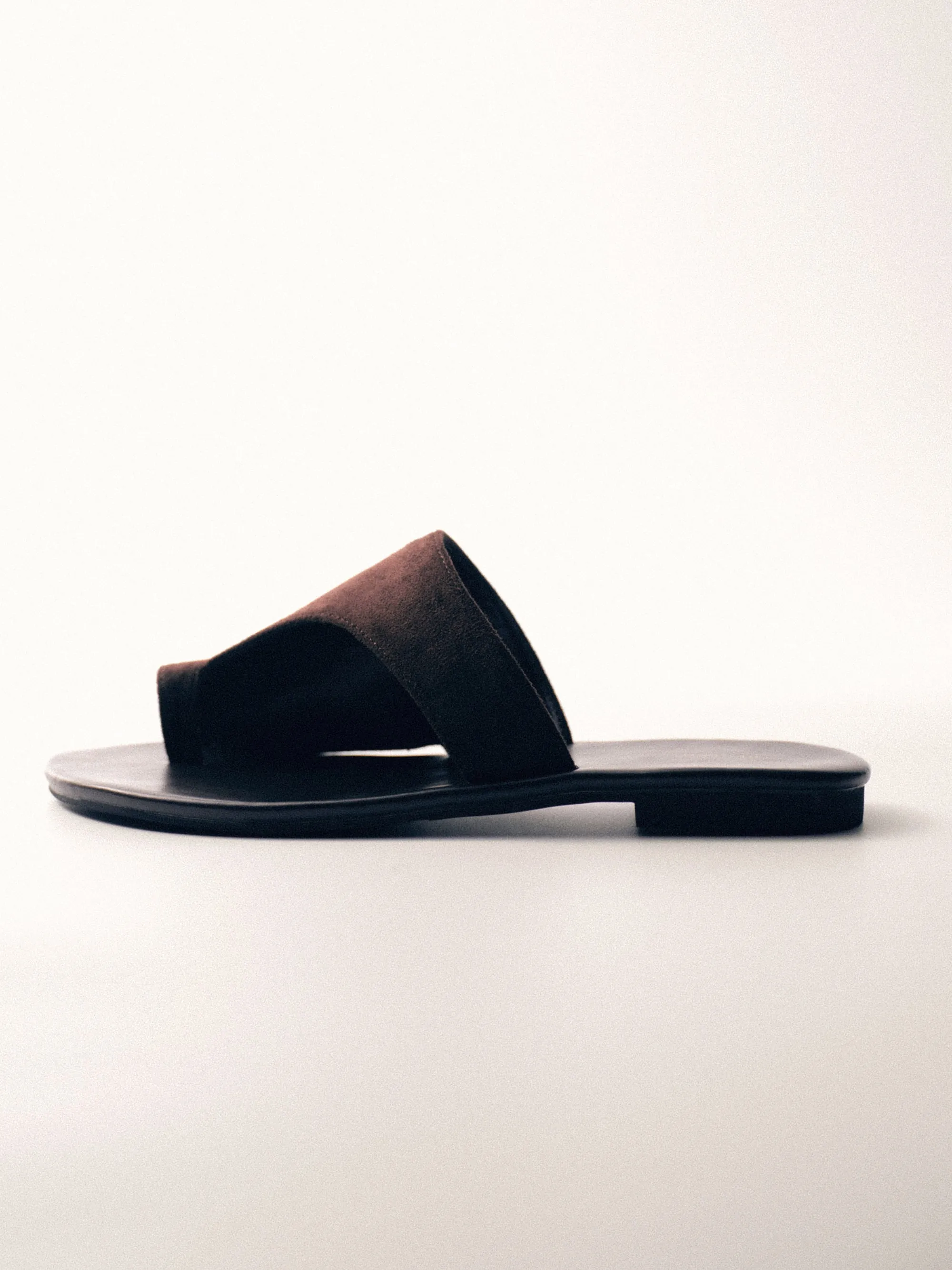 Suede Toe-Loop Sandals, Brown sold by Source Unknown product image thumbnail 3