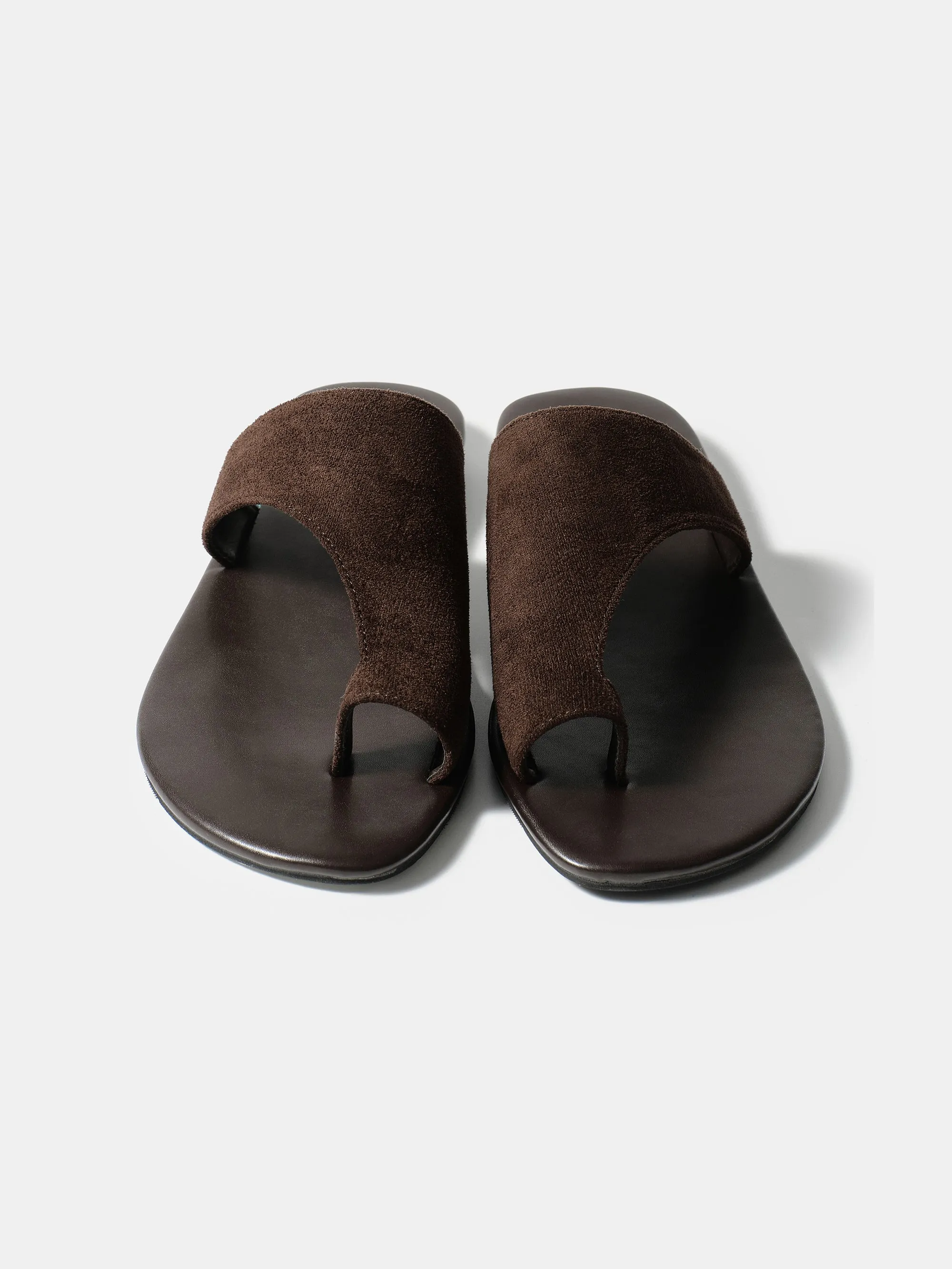 Suede Toe-Loop Sandals, Brown sold by Source Unknown product image thumbnail 2