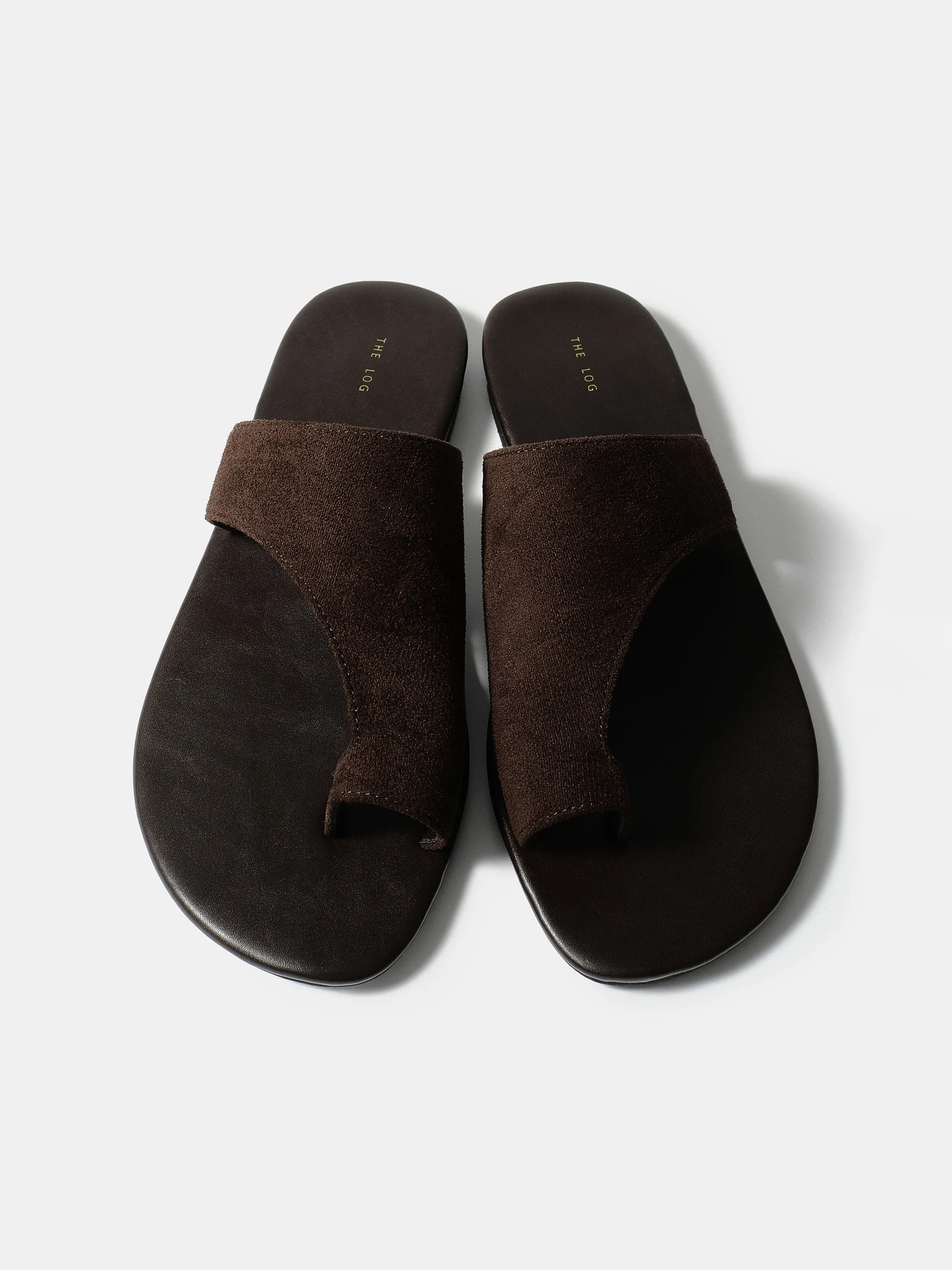 Suede Toe-Loop Sandals, Brown sold by Source Unknown product image thumbnail 4