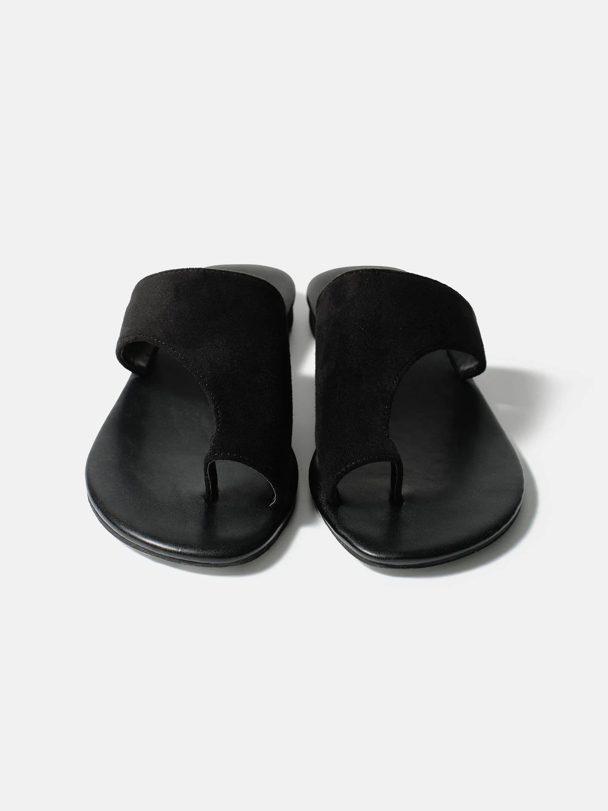 Suede Toe-Loop Sandals, Black sold by Source Unknown product image thumbnail 3