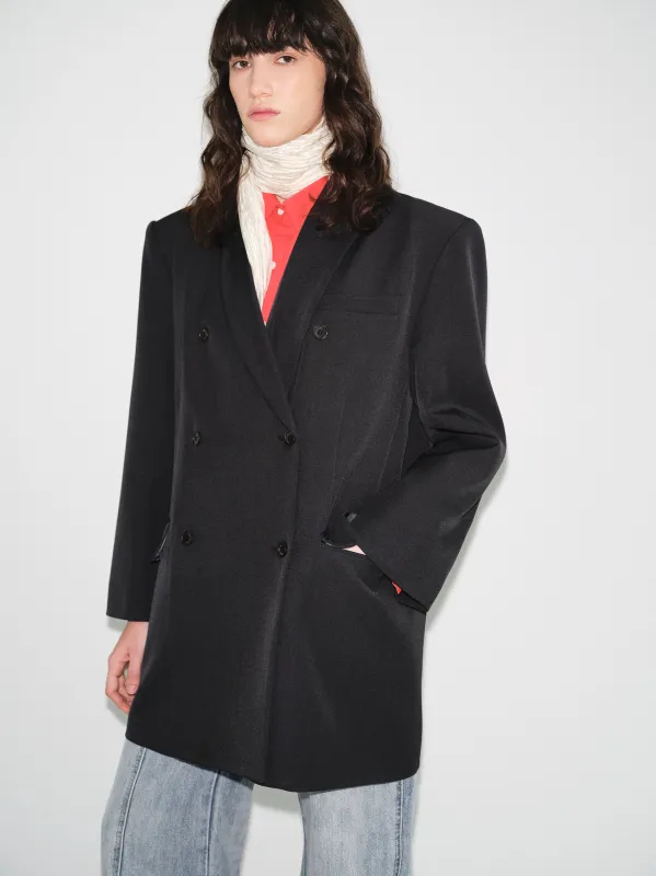 Oversized Double Breasted Blazer, Black sold by Source Unknown