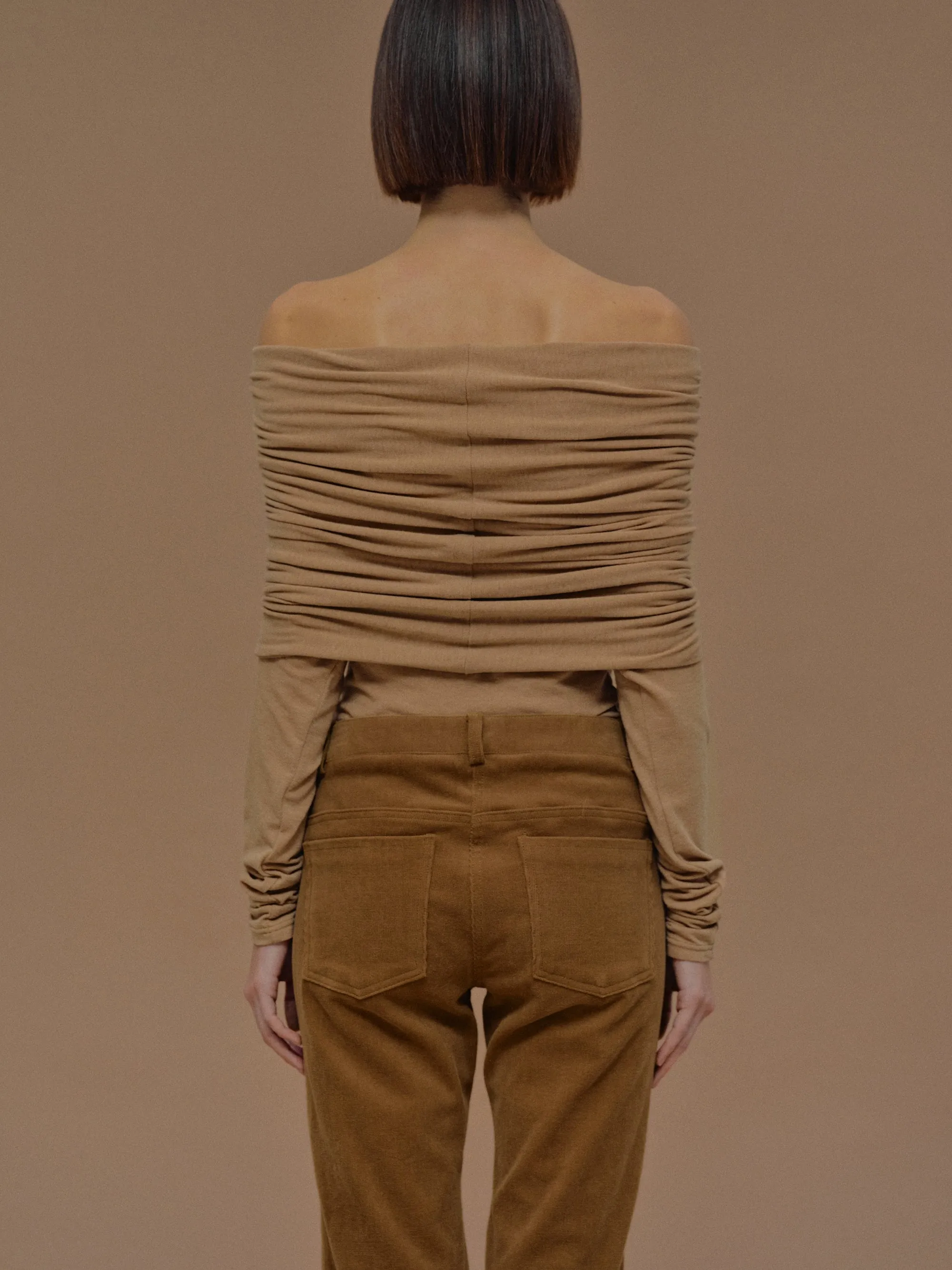 Tova Off Shoulder Knit, Nude Brown sold by Source Unknown product image thumbnail 5