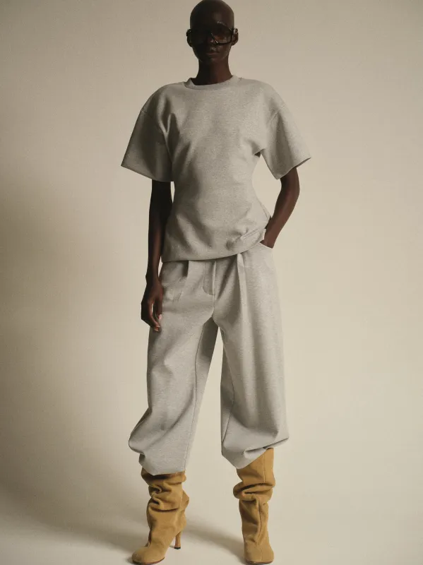 Amila Cinched T-Shirt, Grey sold by Source Unknown