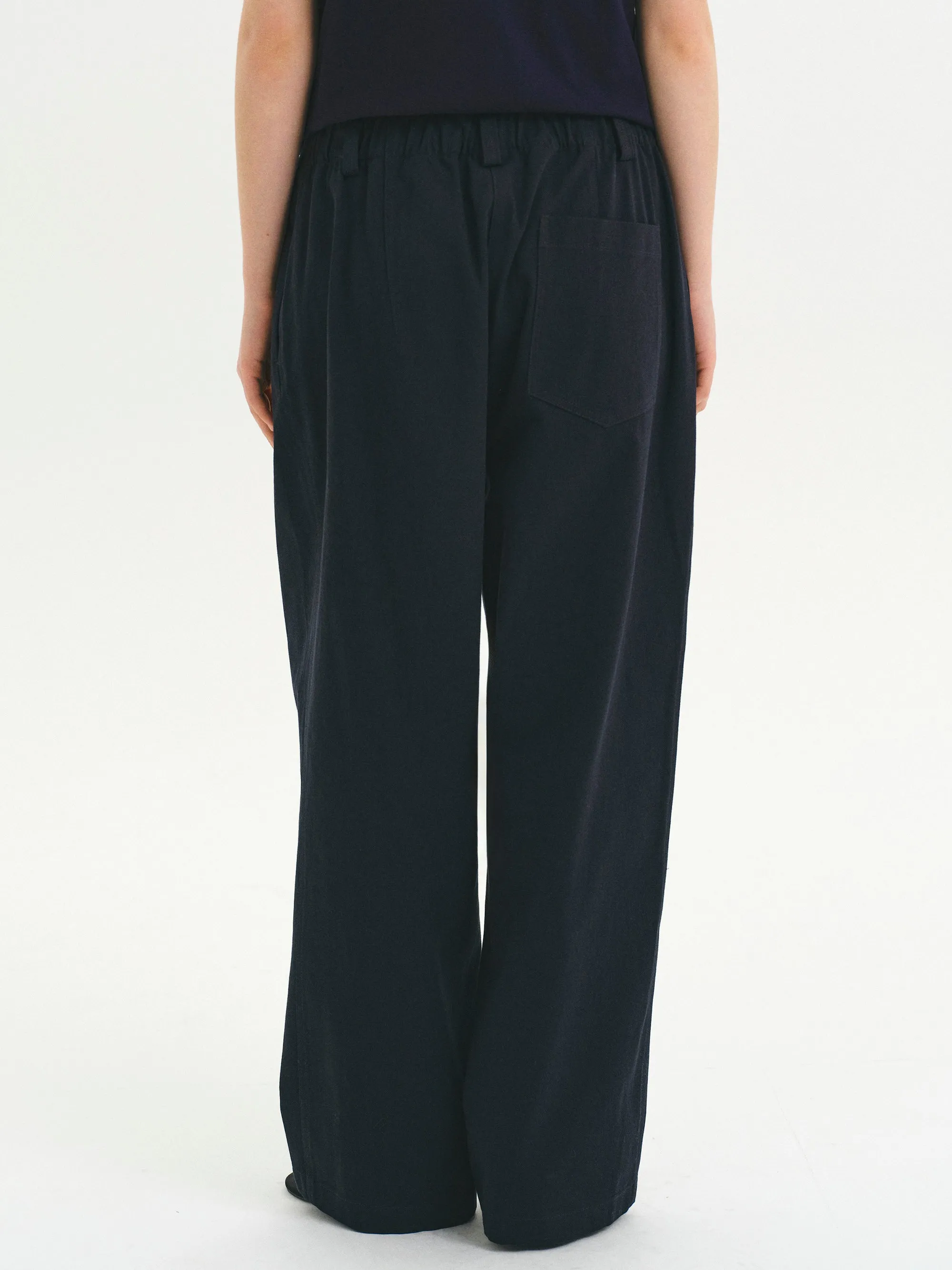 Elasticated Cotton Pants, Navy sold by Source Unknown product image thumbnail 4