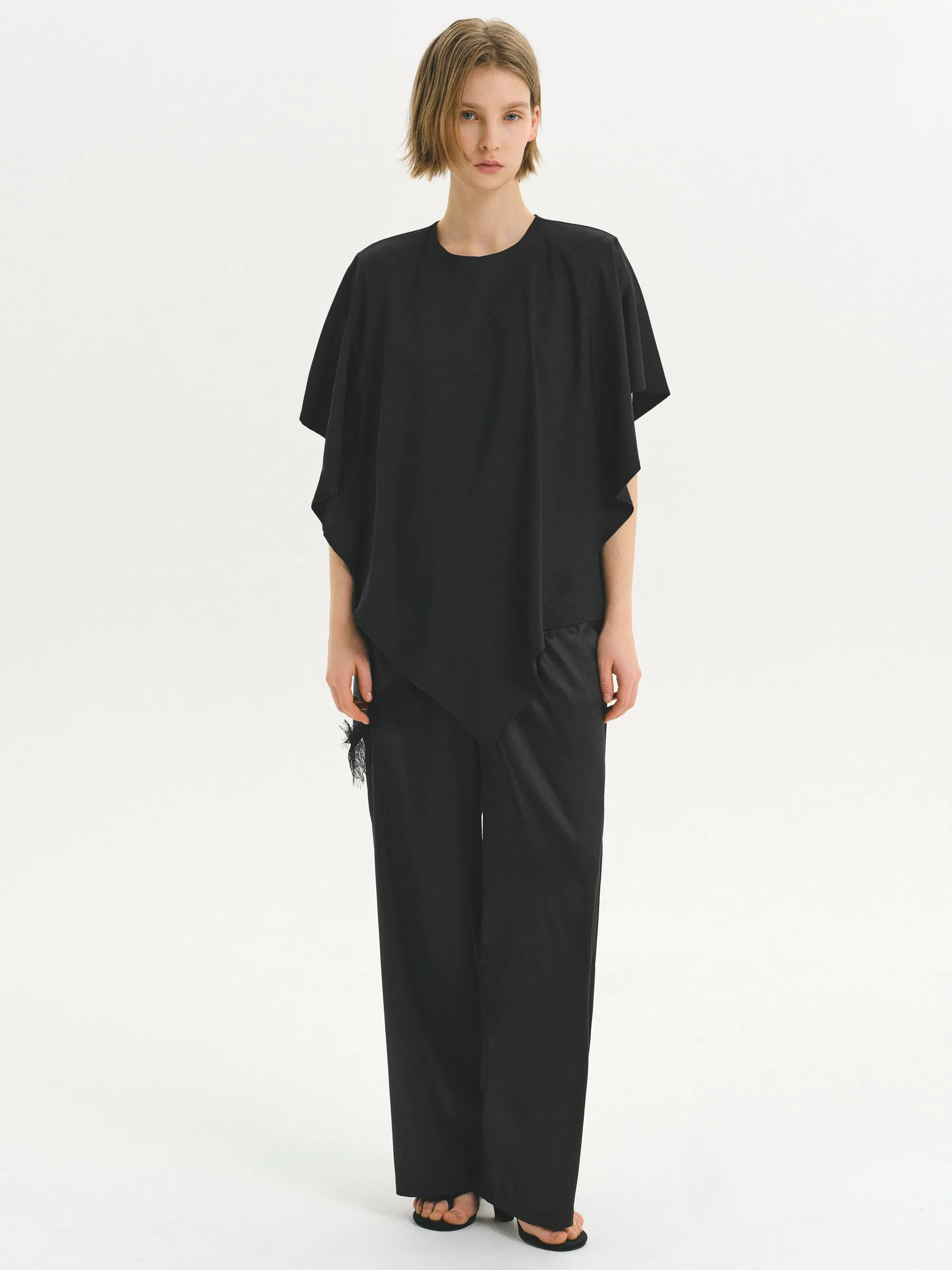 Draped Cape Top, Black sold by Source Unknown product image thumbnail 4