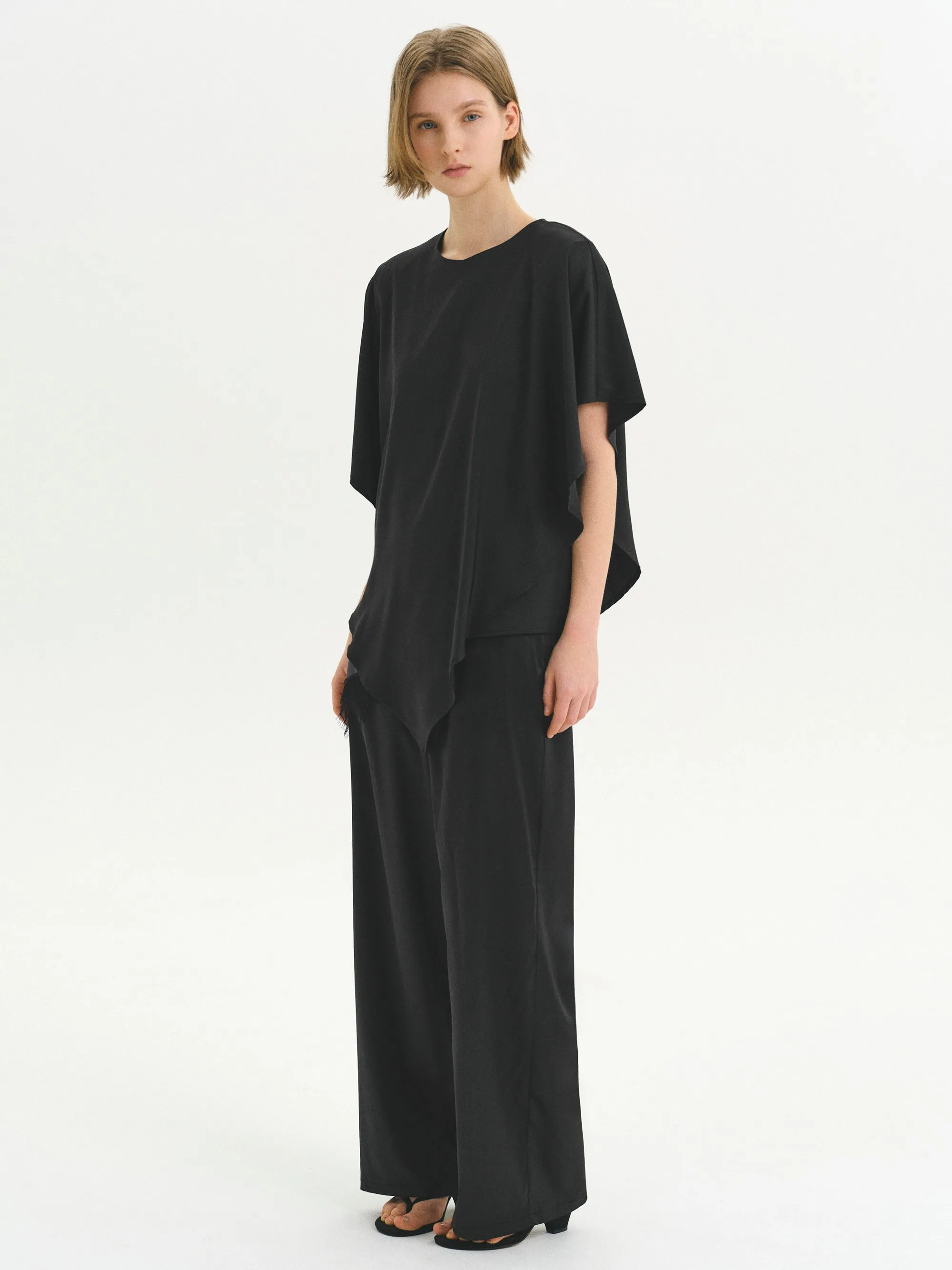 Draped Cape Top, Black sold by Source Unknown product image thumbnail 3