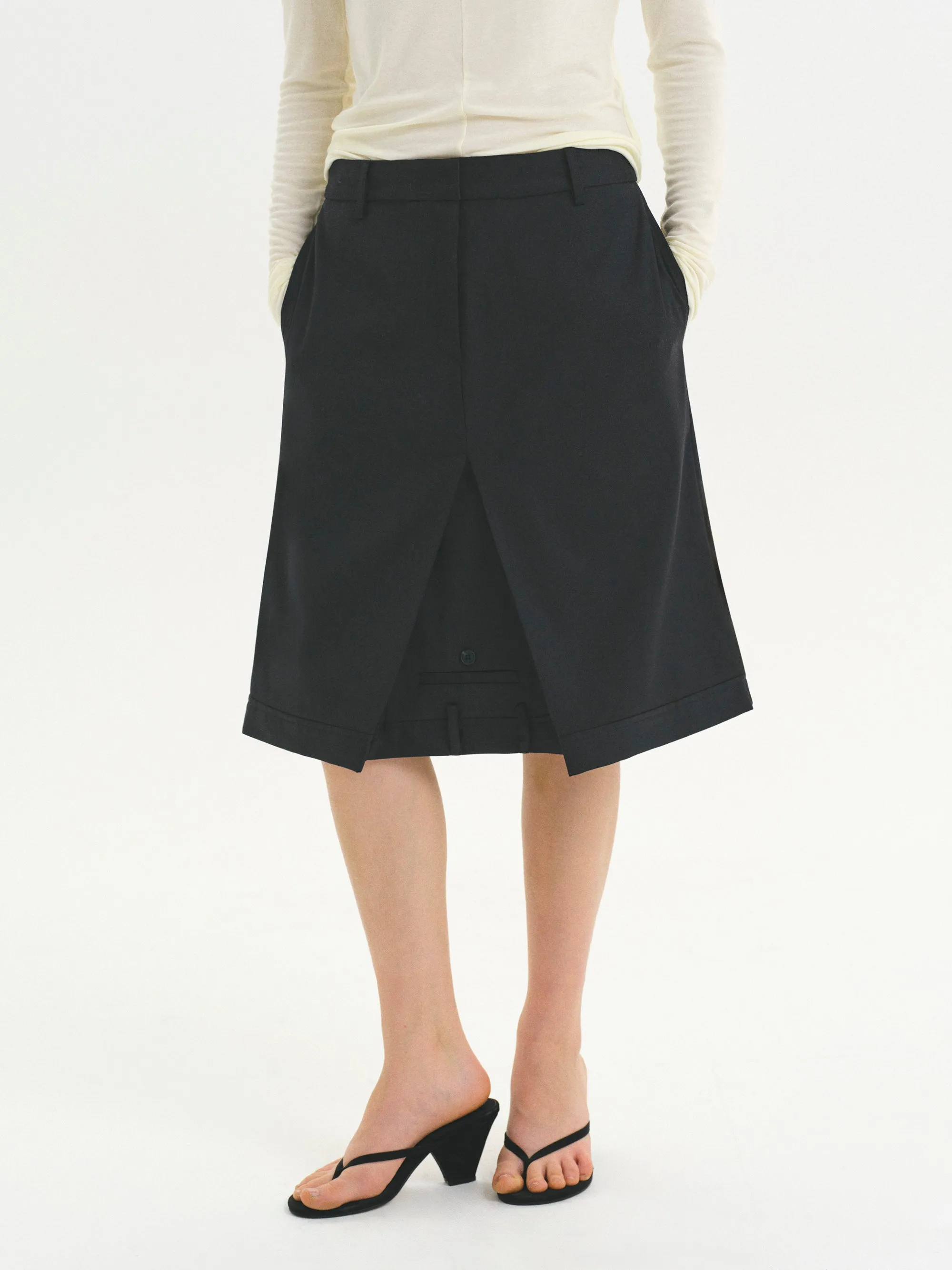 Upside-Down Skirt, Black sold by Source Unknown