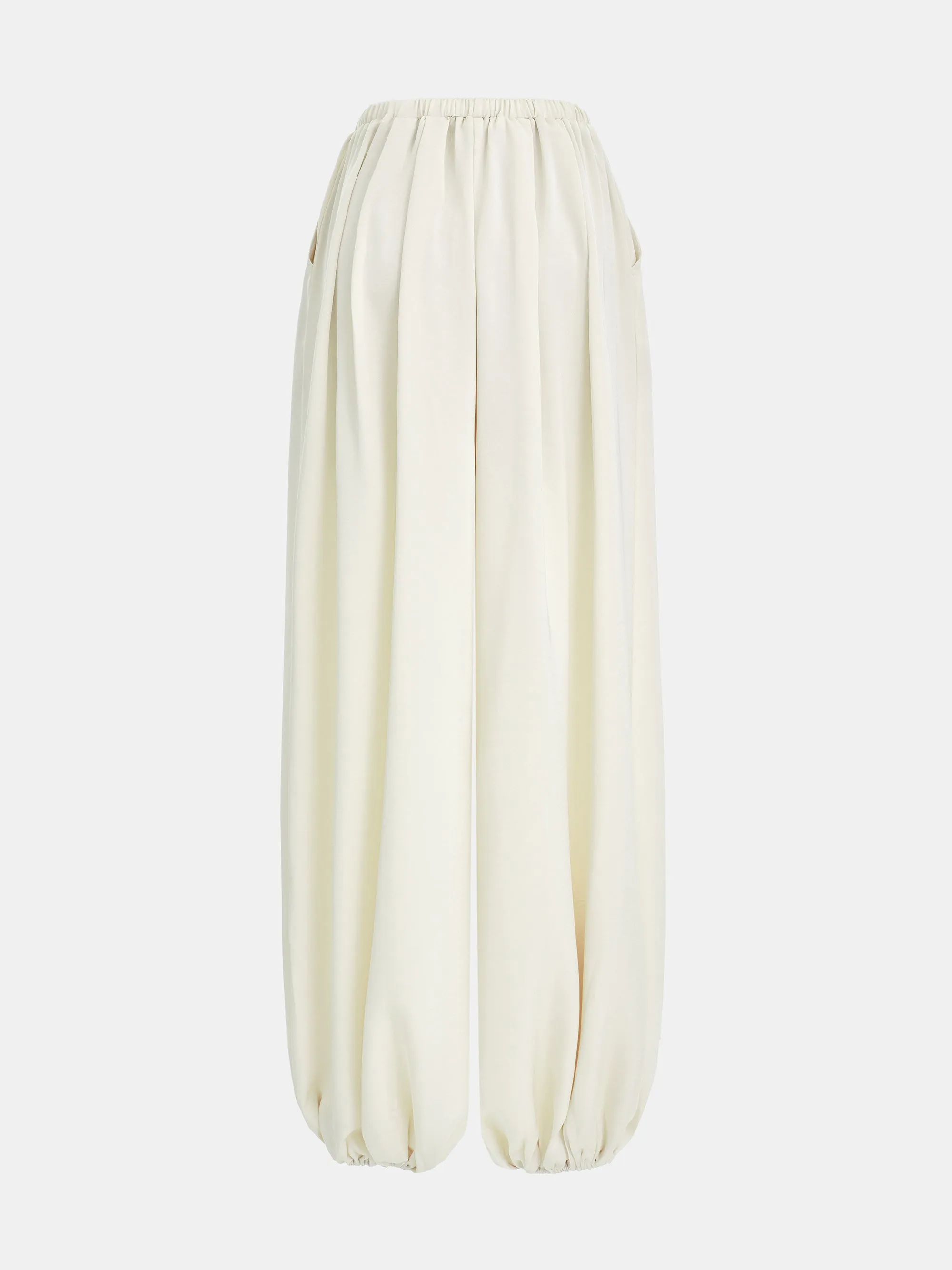 Elasticated Satin-Effect Balloon Pants, Beige sold by Source Unknown product image thumbnail 5