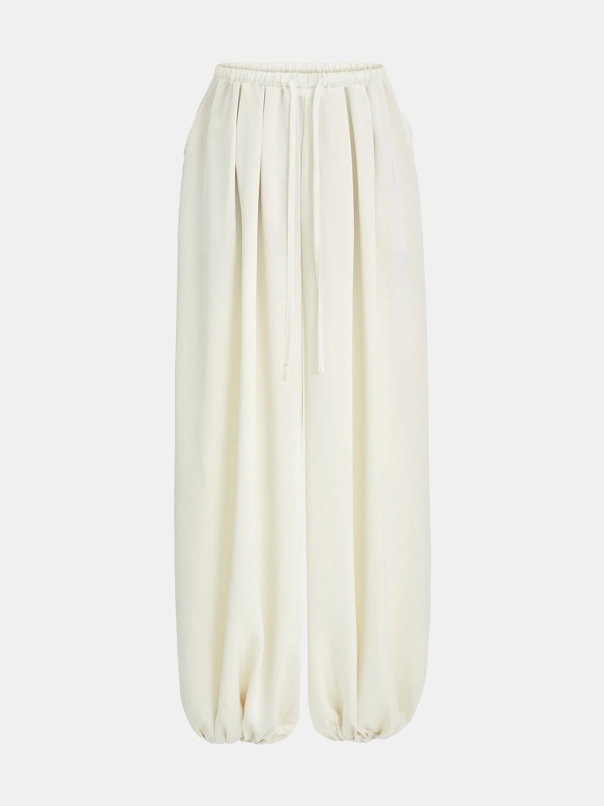 Elasticated Satin-Effect Balloon Pants, Beige sold by Source Unknown product image thumbnail 4