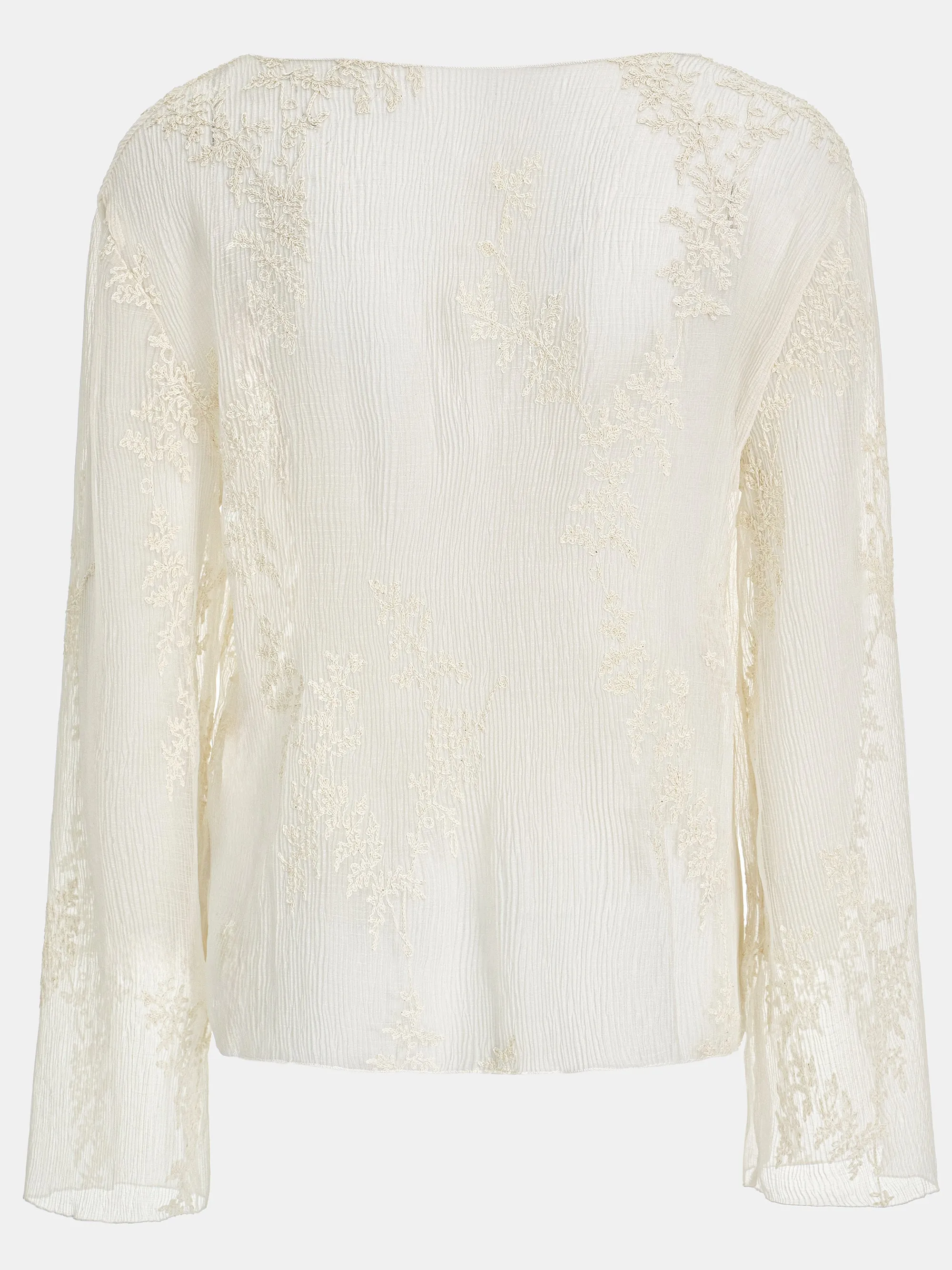 Front-To-Back Embroidered Blouse, Ivory sold by Source Unknown product image thumbnail 3