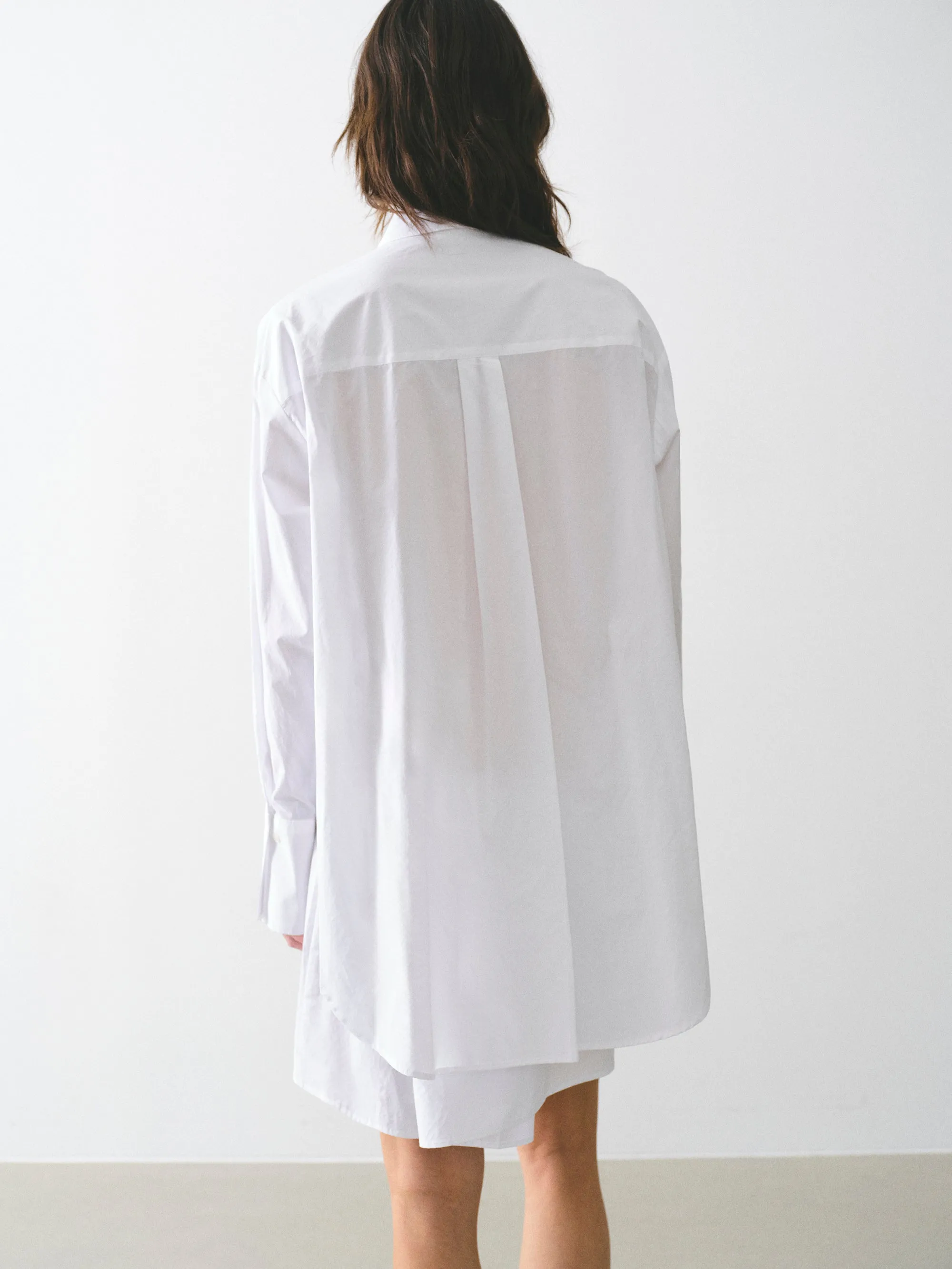 Button-Up Shirt Dress, Ivory sold by Source Unknown product image thumbnail 4