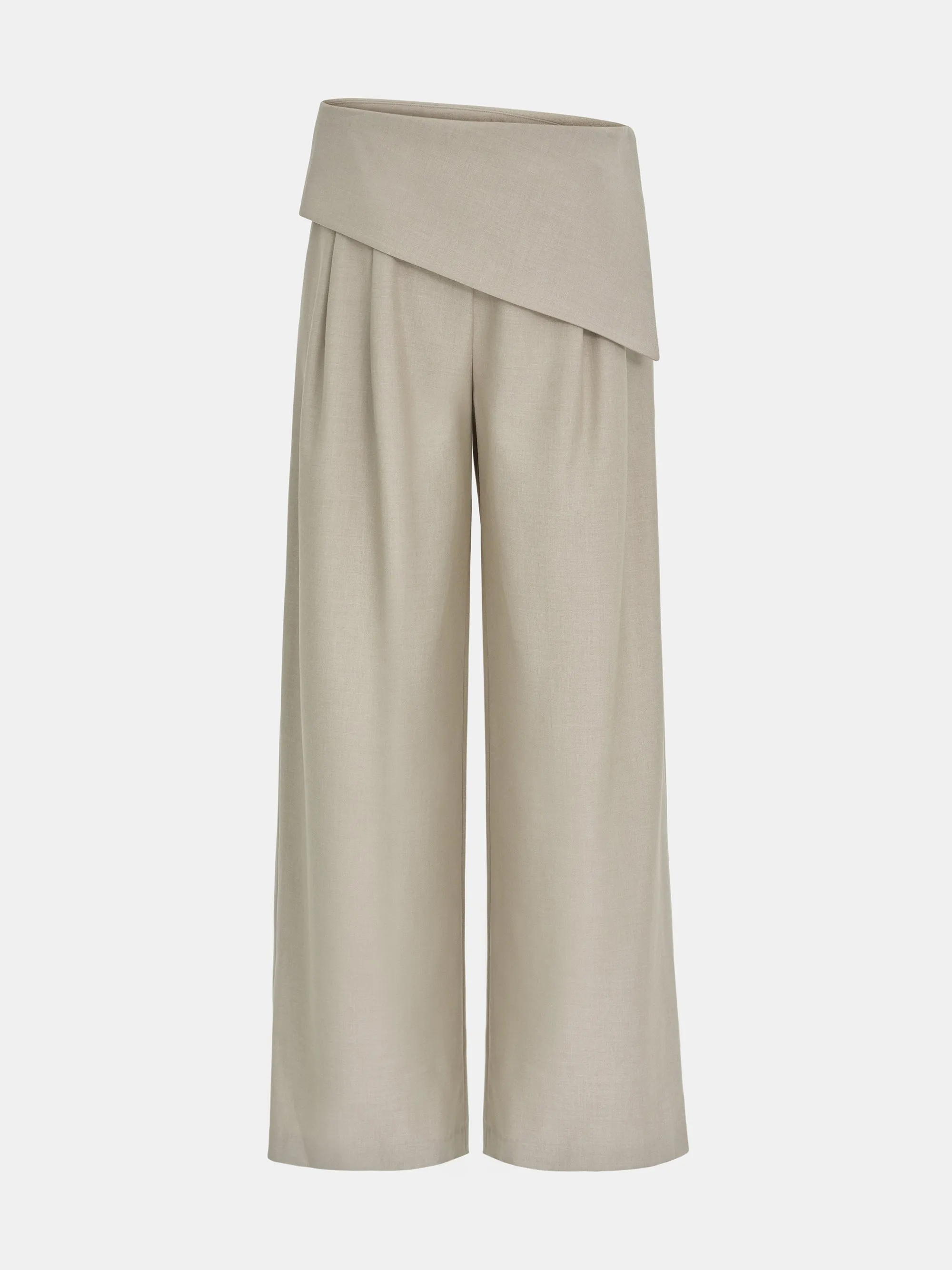 Asymmetric Folded Trousers, Beige sold by Source Unknown product image thumbnail 5