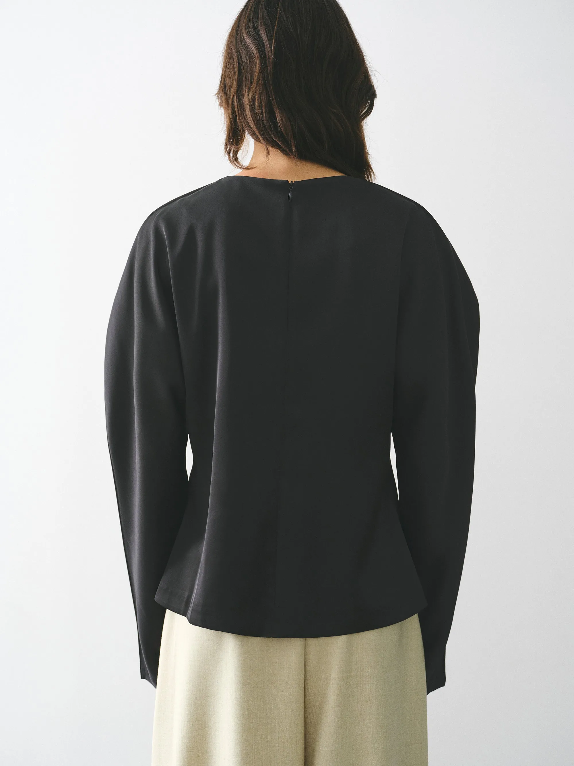 Fluid Satin Blouse, Black sold by Source Unknown product image thumbnail 4