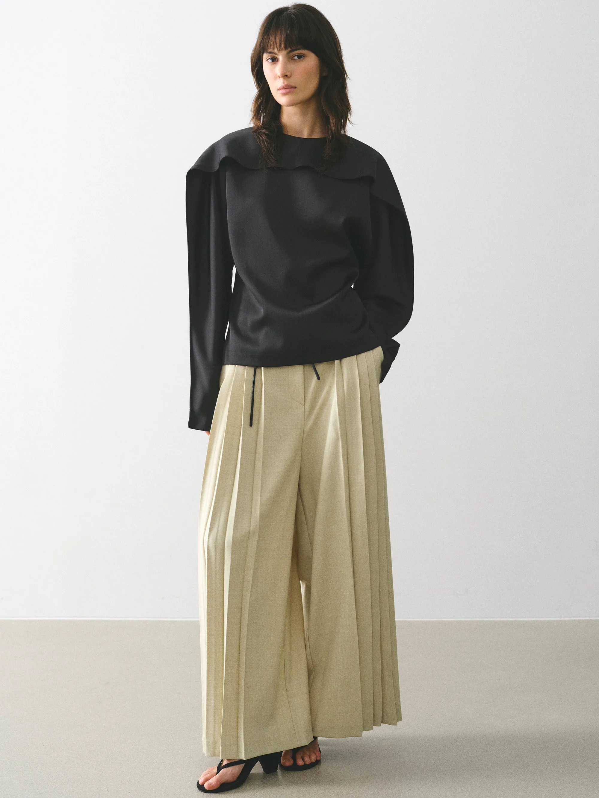 Fluid Satin Blouse, Black sold by Source Unknown product image thumbnail 3