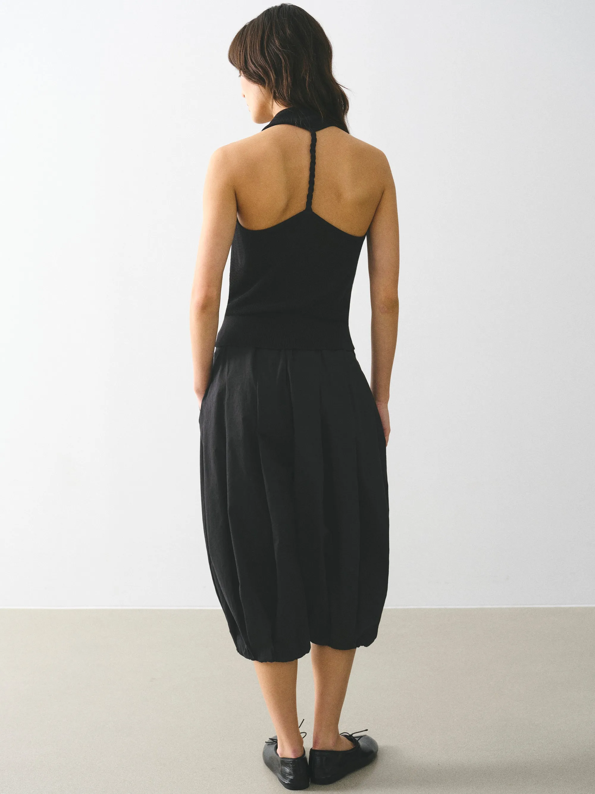 Gathered Capri Pants, Black sold by Source Unknown product image thumbnail 5