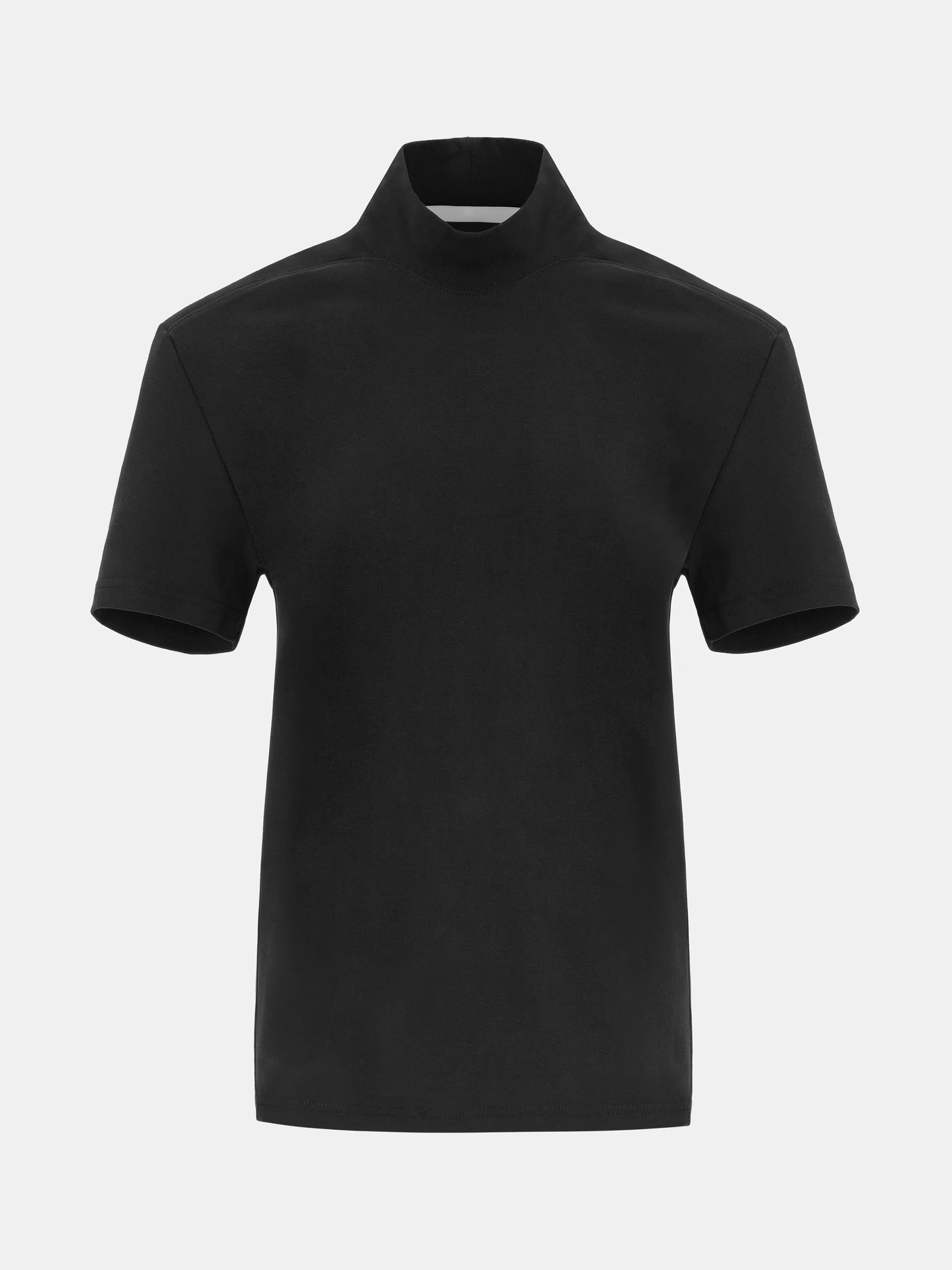 Mock-Neck Jersey T-Shirt, Black sold by Source Unknown product image thumbnail 5
