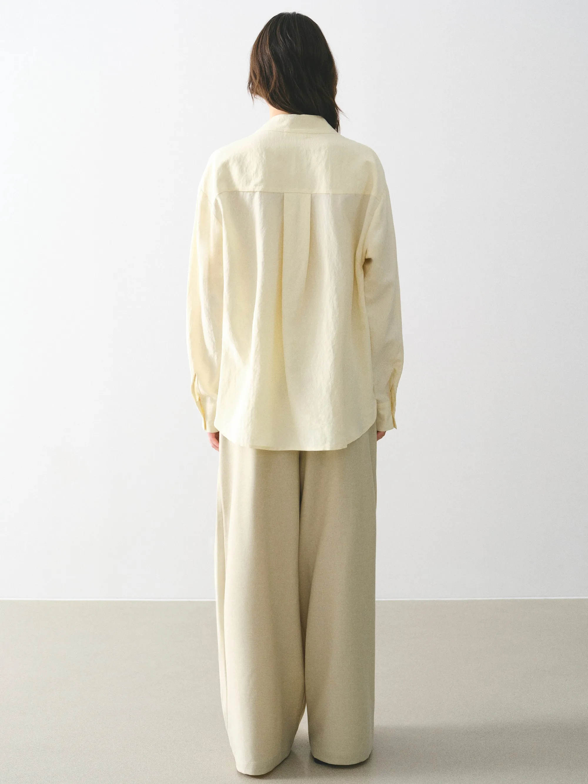 Tie-Neck Blouse, Beige sold by Source Unknown product image thumbnail 3