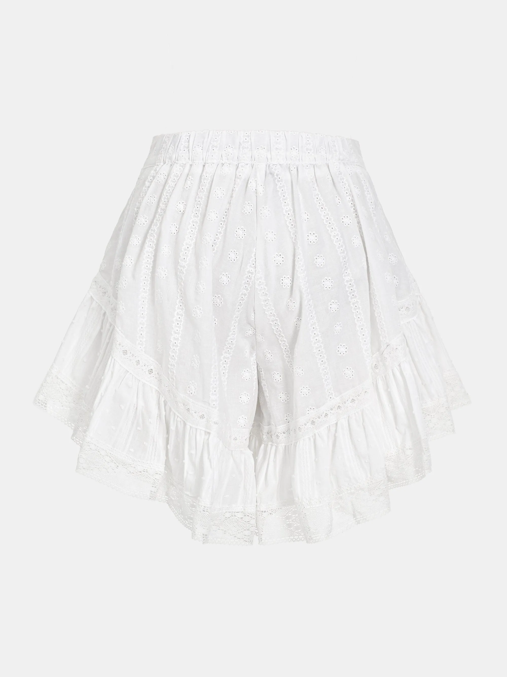 Embroidered Eyelet Shorts, White sold by Source Unknown product image thumbnail 3