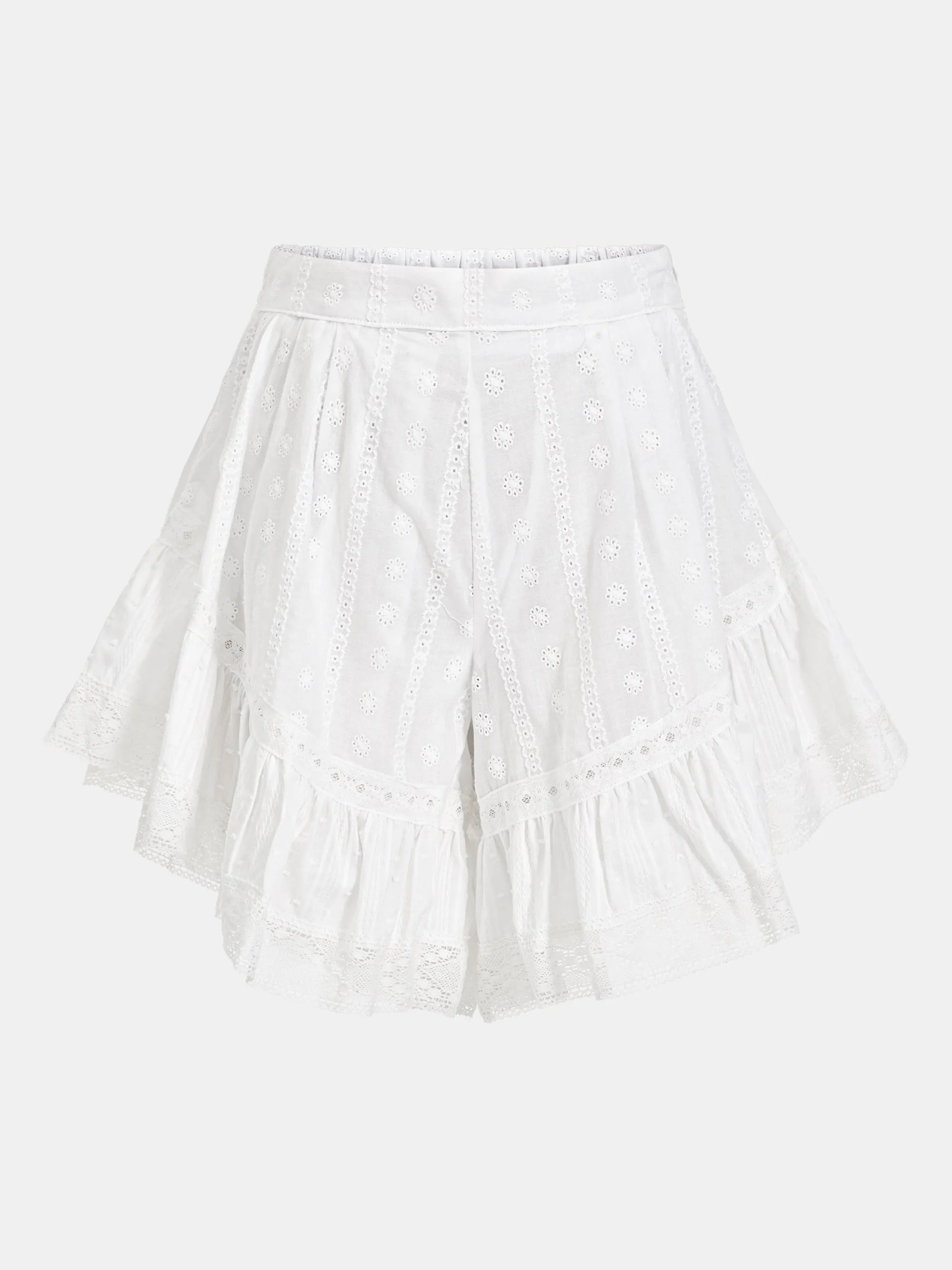 Embroidered Eyelet Shorts, White sold by Source Unknown