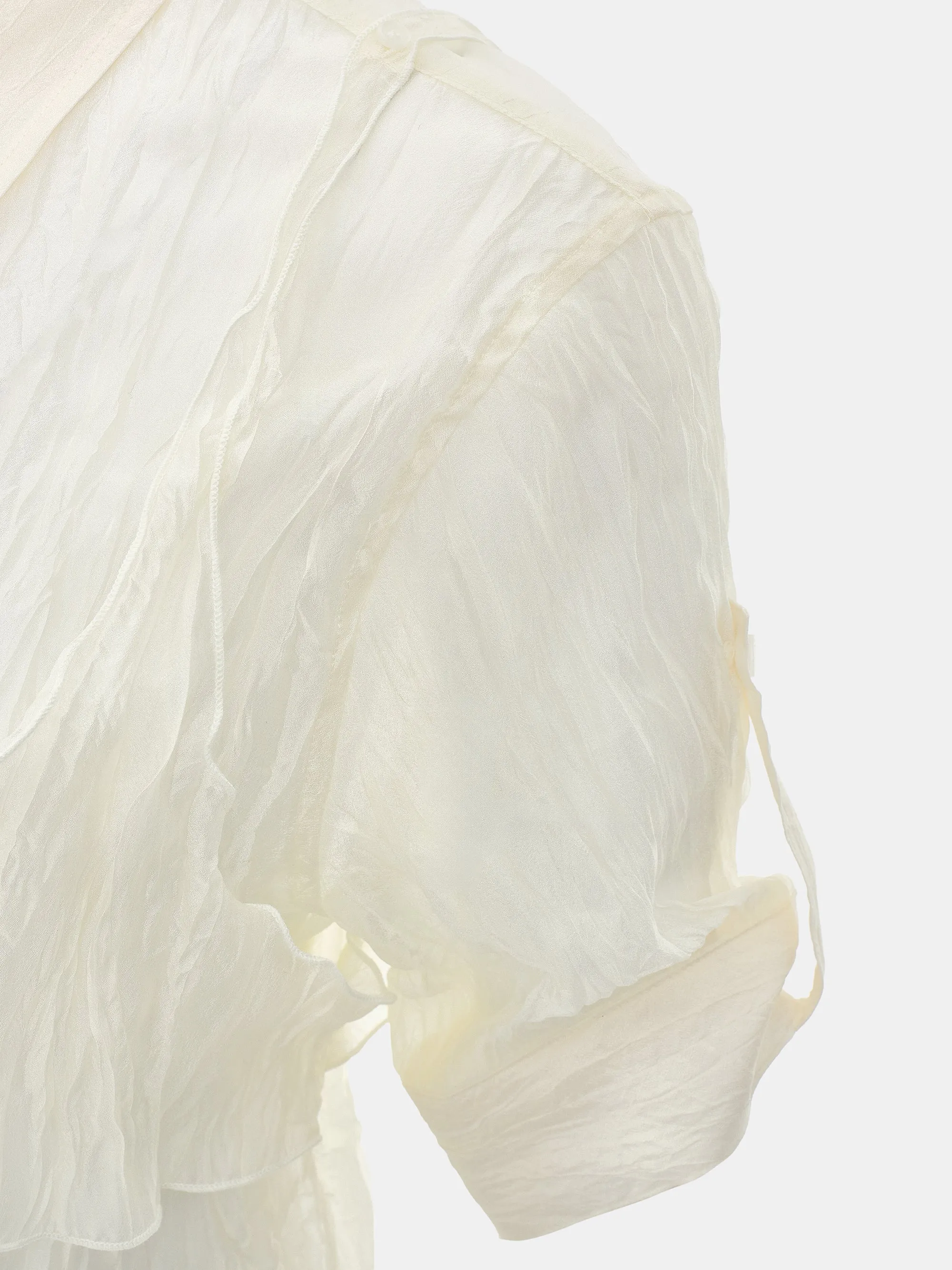 Crumpled Layered Shirt, Cream sold by Source Unknown product image thumbnail 2