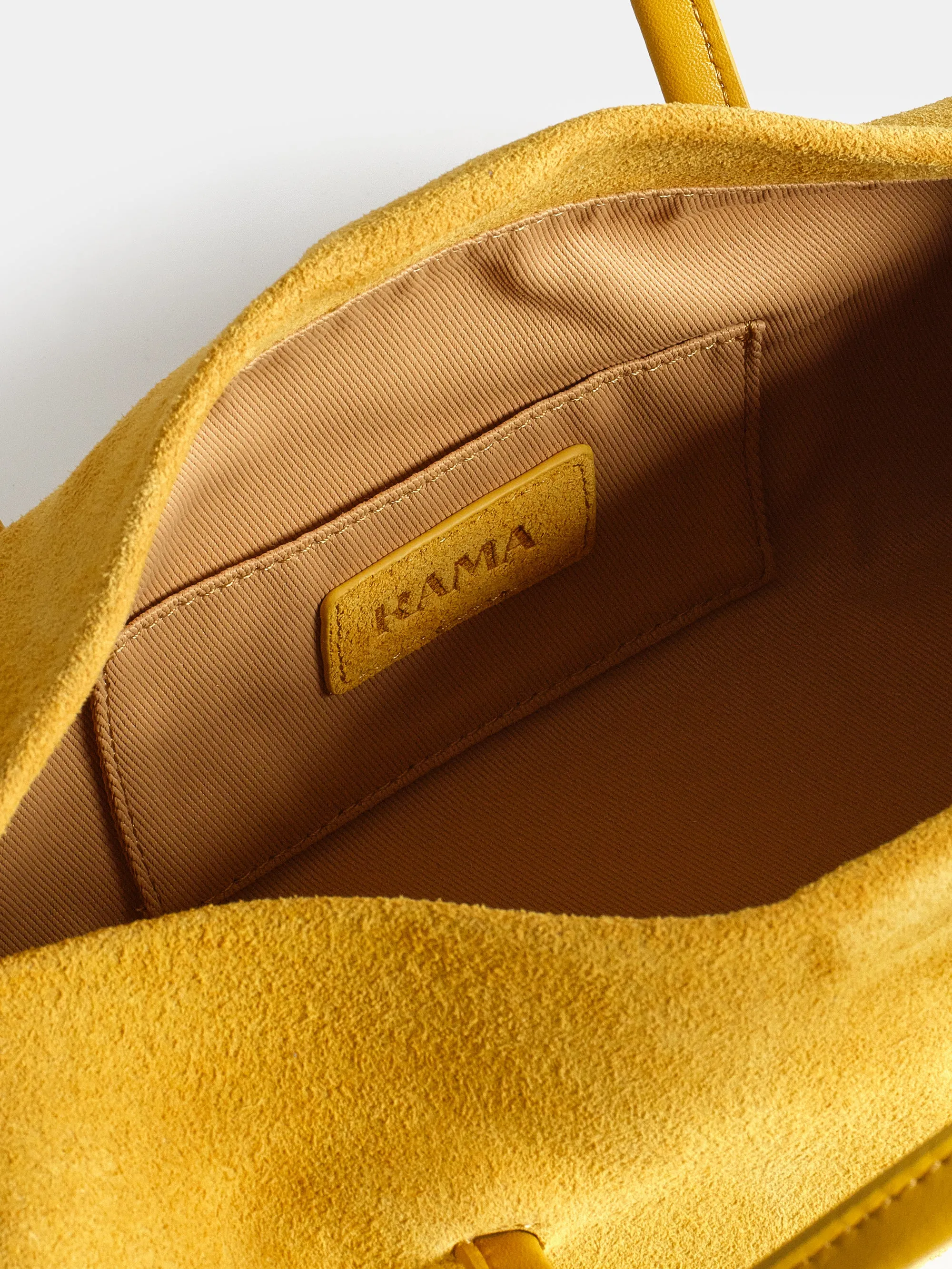 Suede Barrel Bag, Yellow sold by Source Unknown product image thumbnail 3