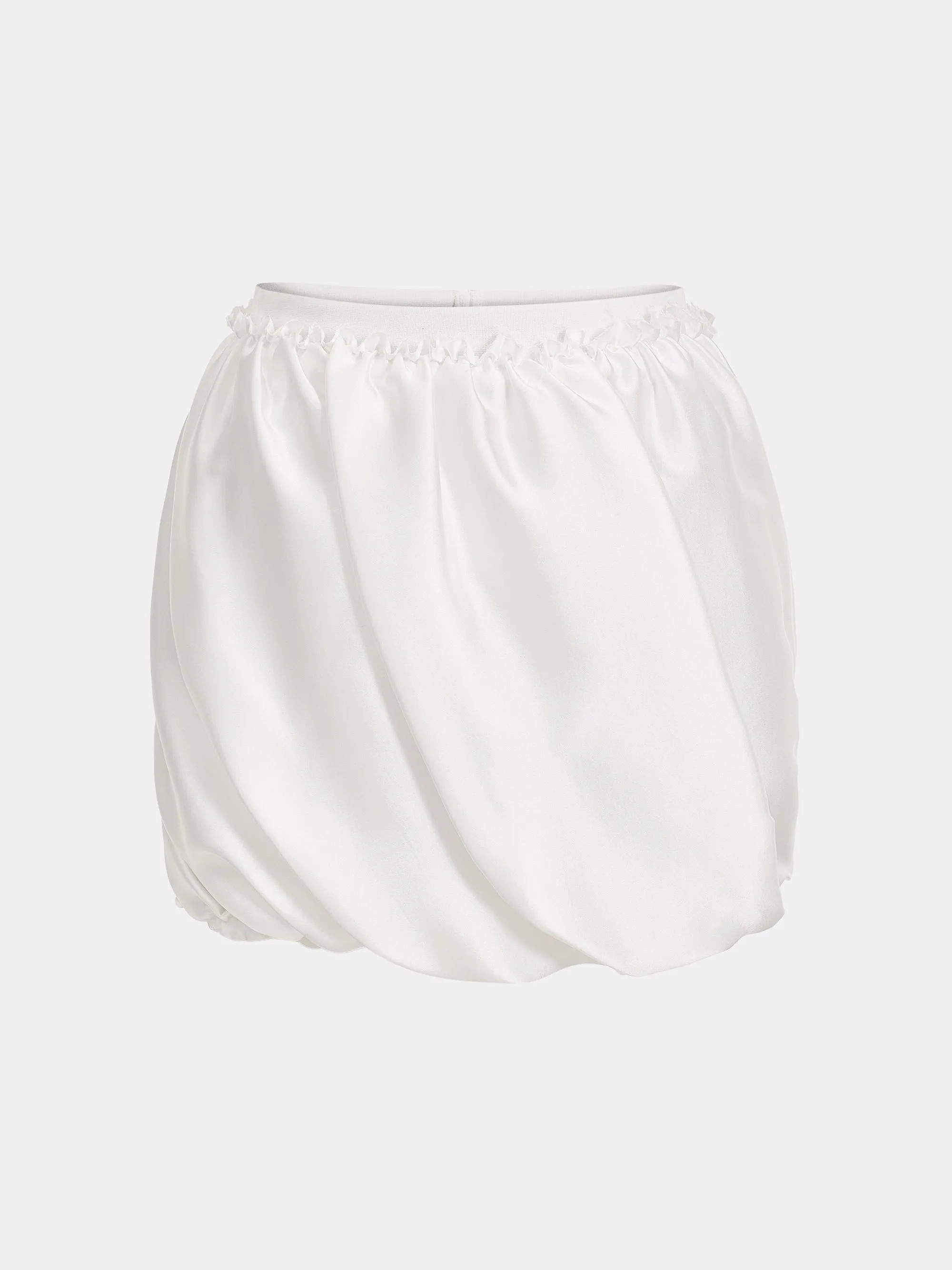 Ruched Puffball Shorts, Ivory sold by Source Unknown product image thumbnail 3
