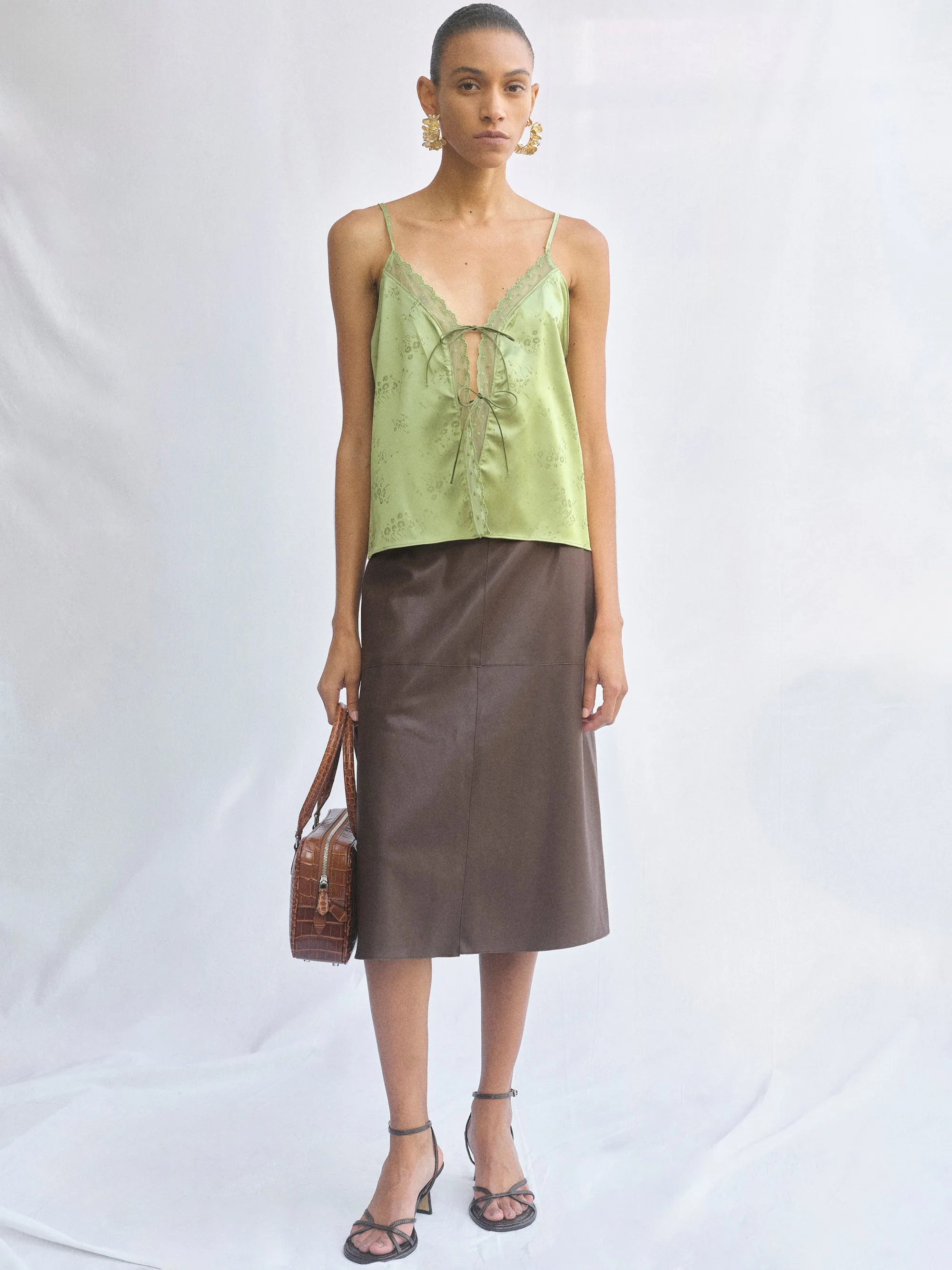 Tie-Front Camisole, Green sold by Source Unknown product image thumbnail 2