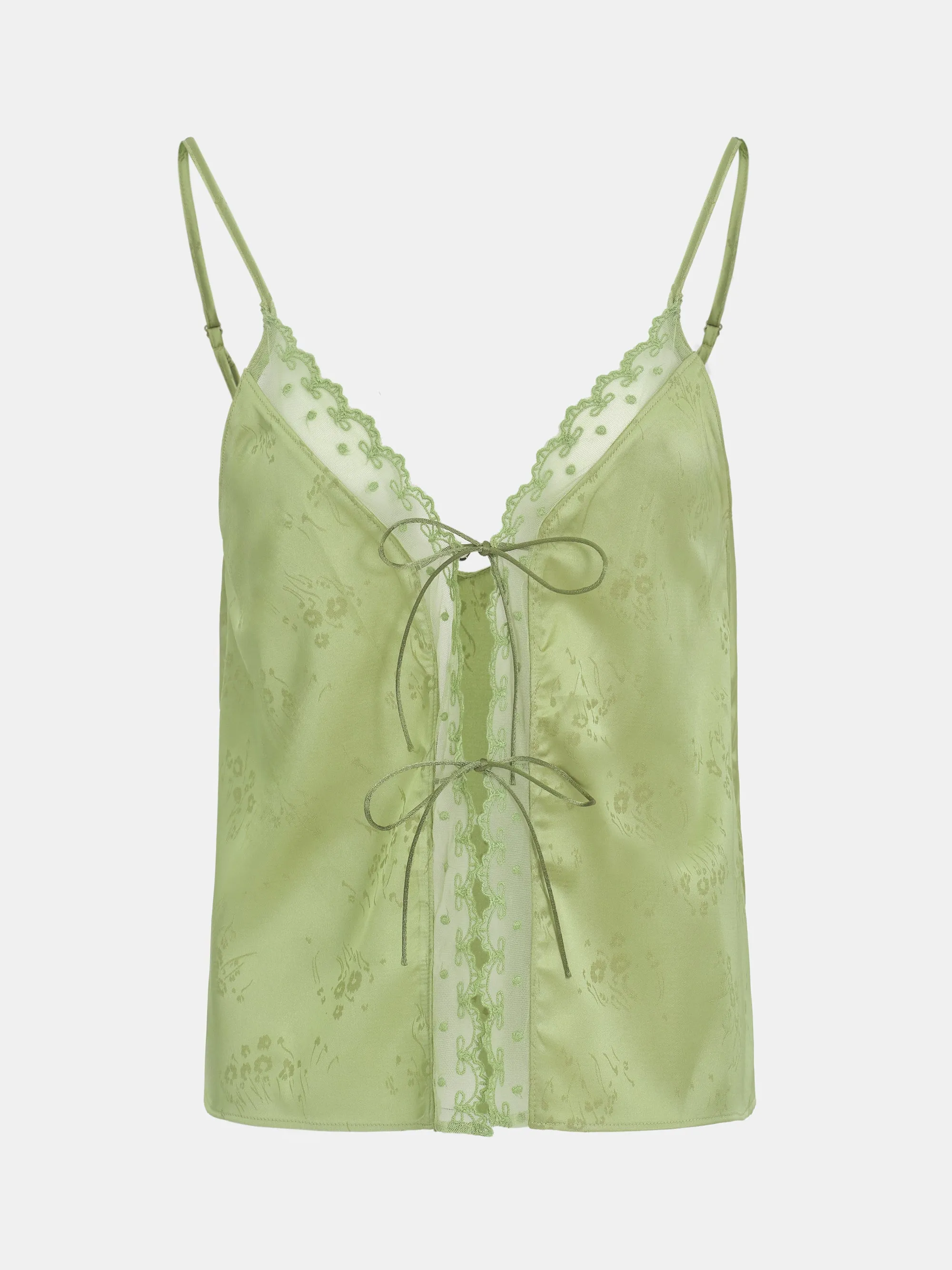 Tie-Front Camisole, Green sold by Source Unknown product image thumbnail 4