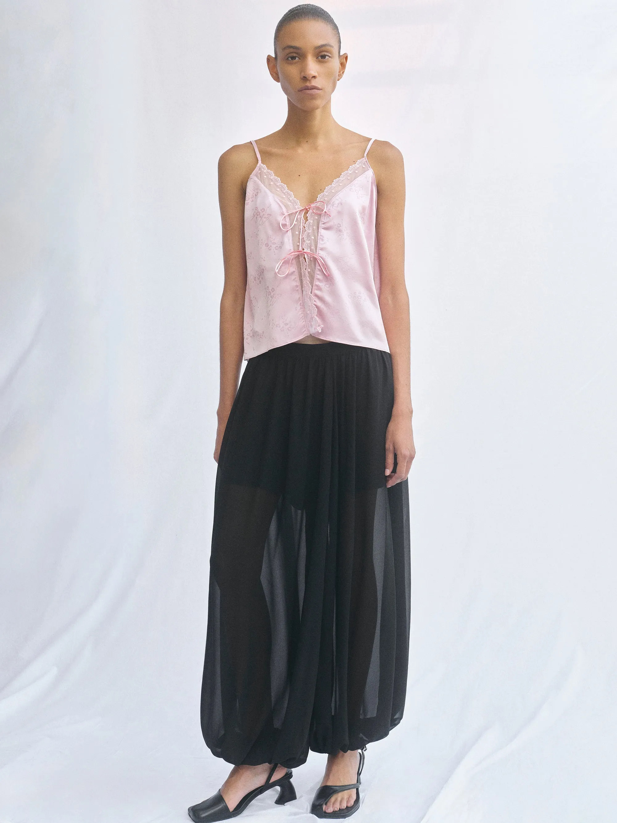 Tie-Front Camisole, Pink sold by Source Unknown