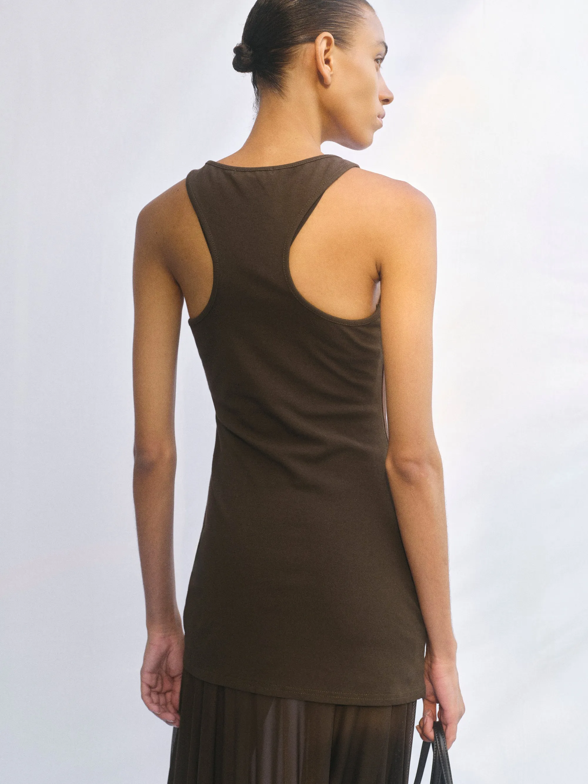 Layered Tank Dress, Brown sold by Source Unknown product image thumbnail 4
