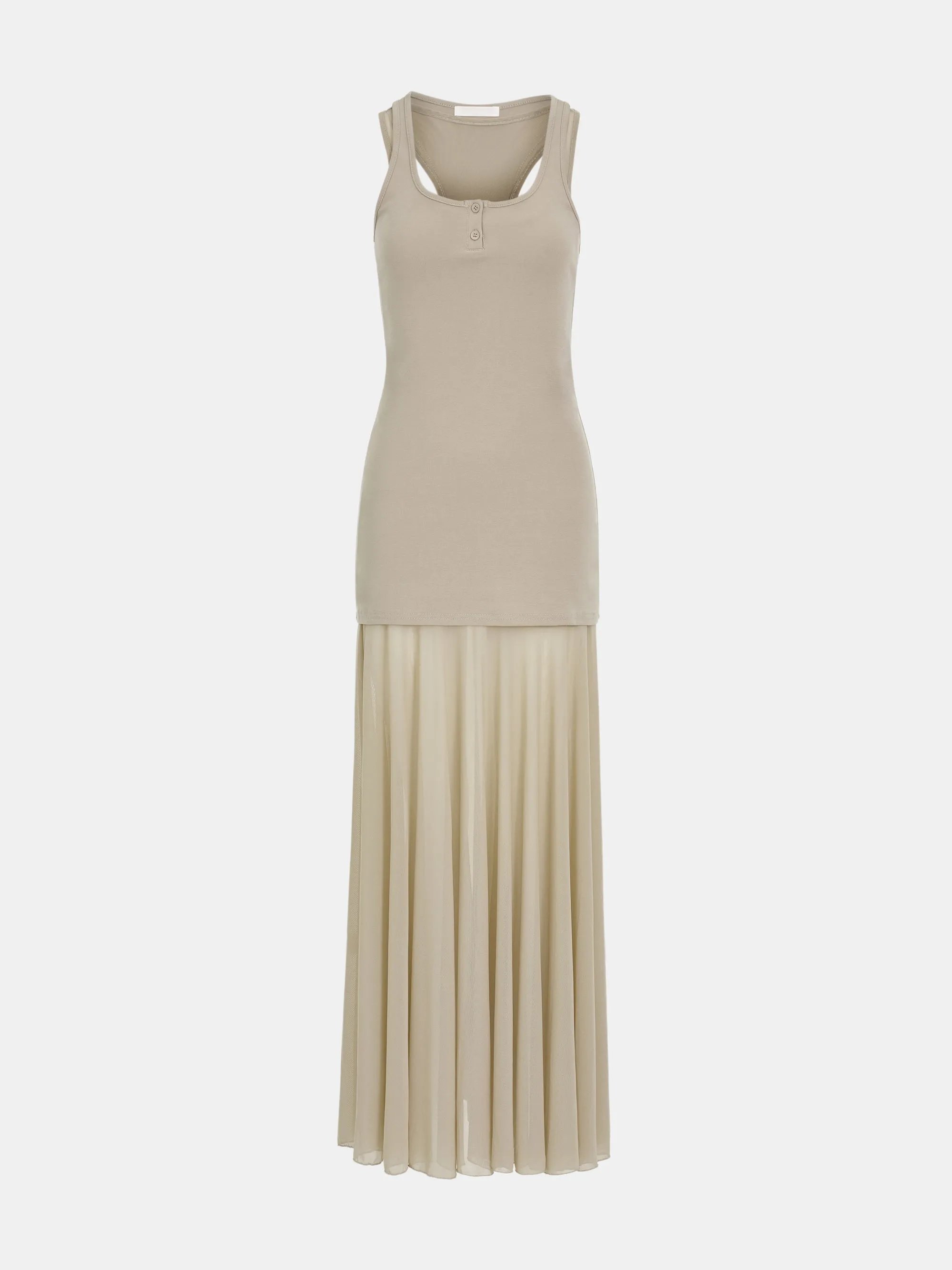 Layered Tank Dress, Beige sold by Source Unknown product image thumbnail 5