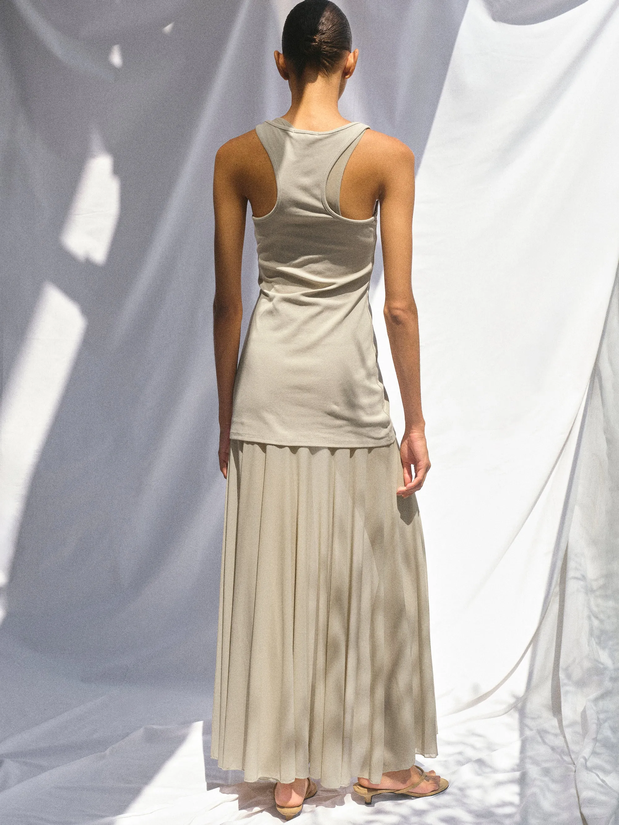 Layered Tank Dress, Beige sold by Source Unknown product image thumbnail 2