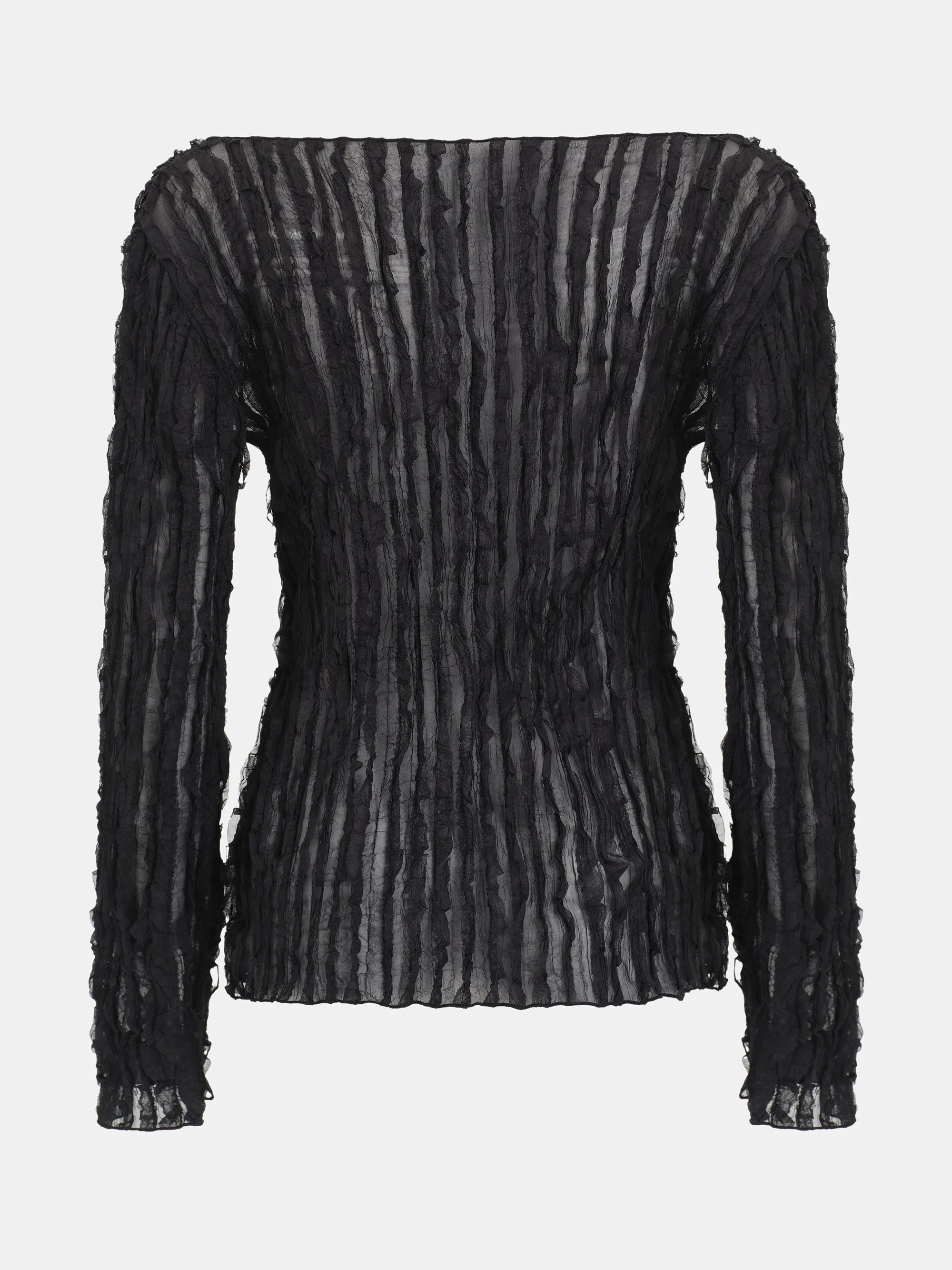 Ripple Voile Blouse, Black sold by Source Unknown product image thumbnail 5