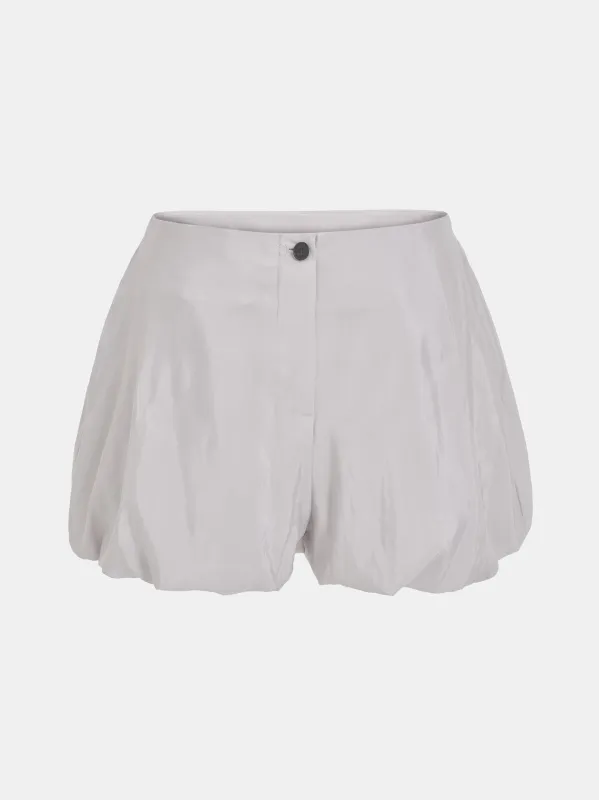 Satin-Effect Balloon Shorts, Cloud made by Source Unknown